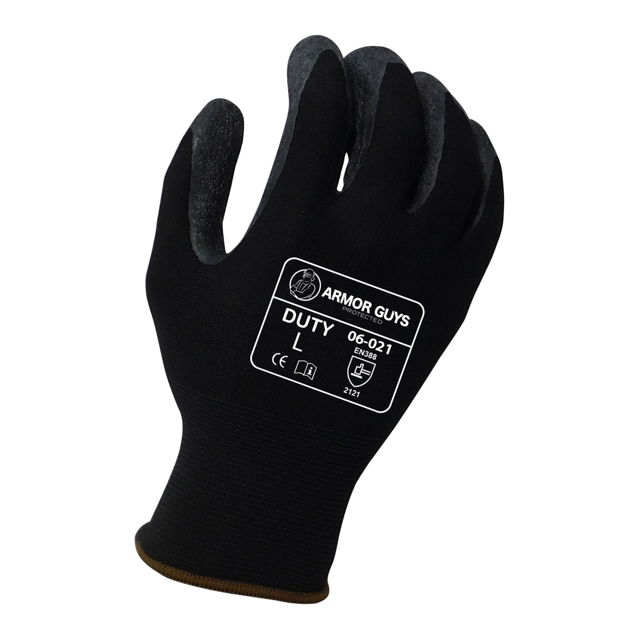 Armor Guys 06-021-S Duty Work Glove, Black, 12 Pairs, Main Image