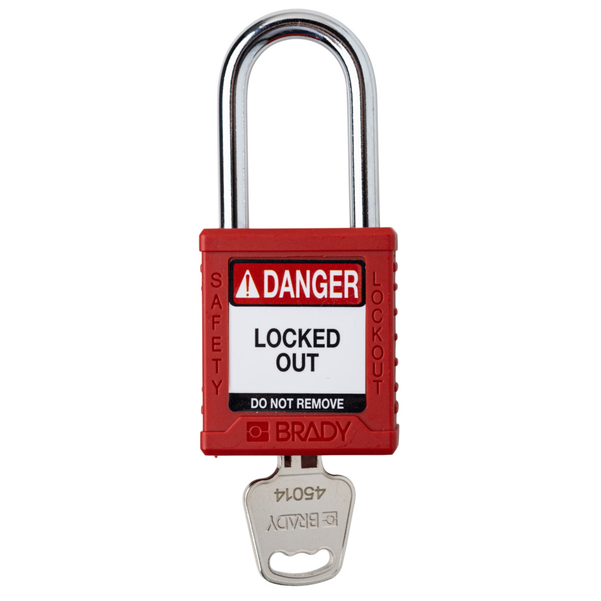 BRADY WORLDWIDE SDPL-RED-38ST-KD Nylon Safety Lockout Padlock, product image