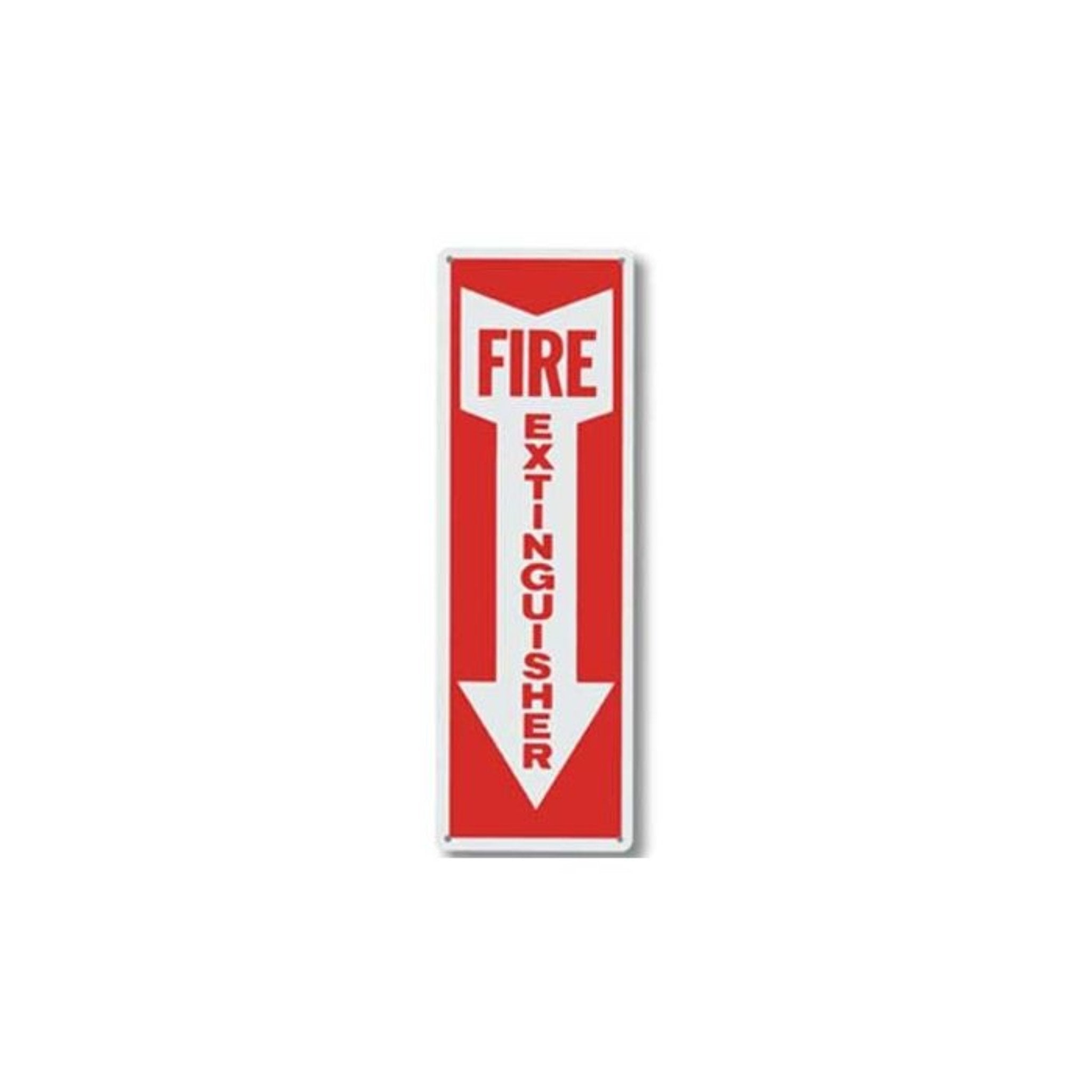 Fire Extinguisher Arrow Sign - 4 in x 12 in, Main Image