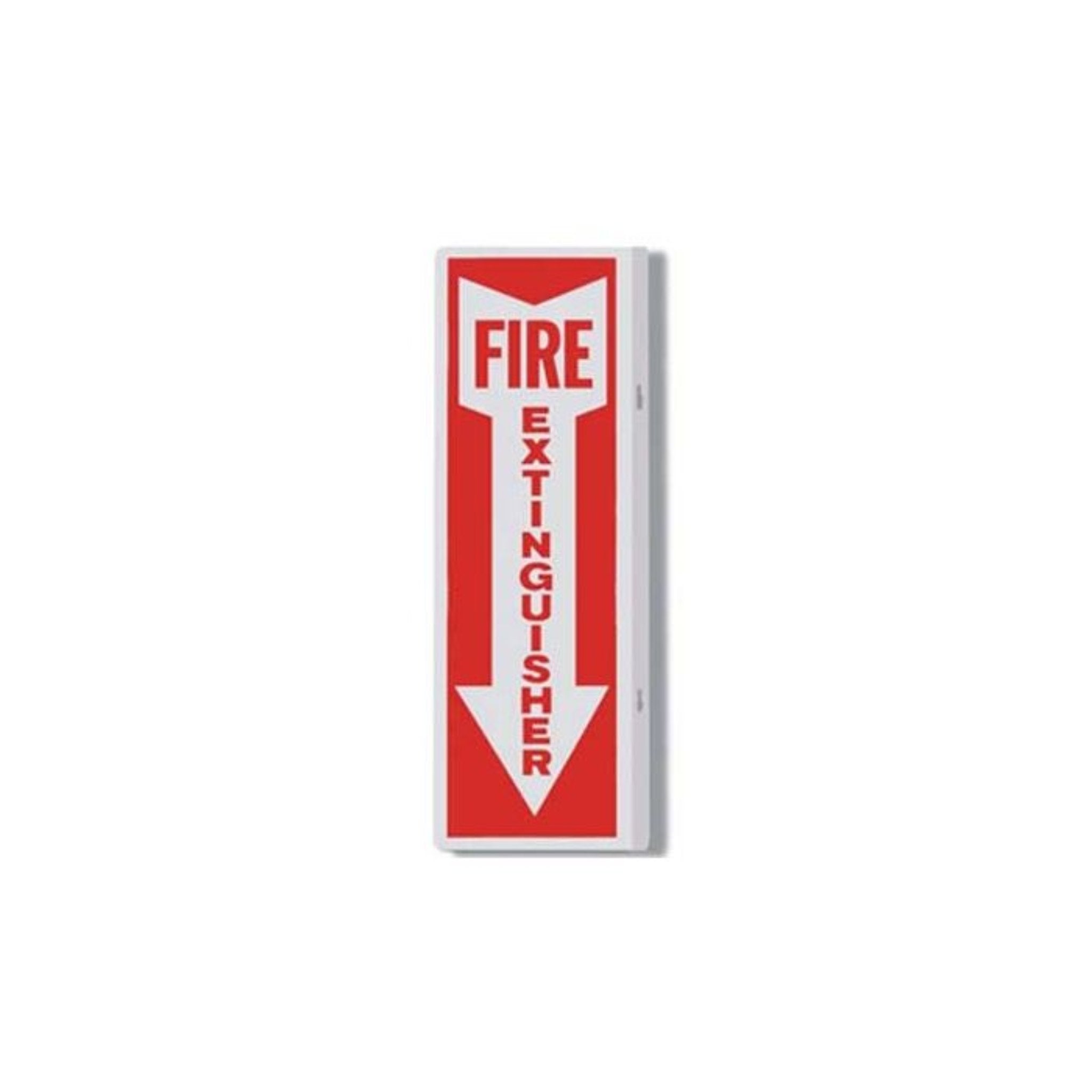 BROOKS EQUIPMENT AWM108 Aluminum 90 Angle Fire Extinguisher Arrow Sign, 4" x 12", 1 Each, Main Image