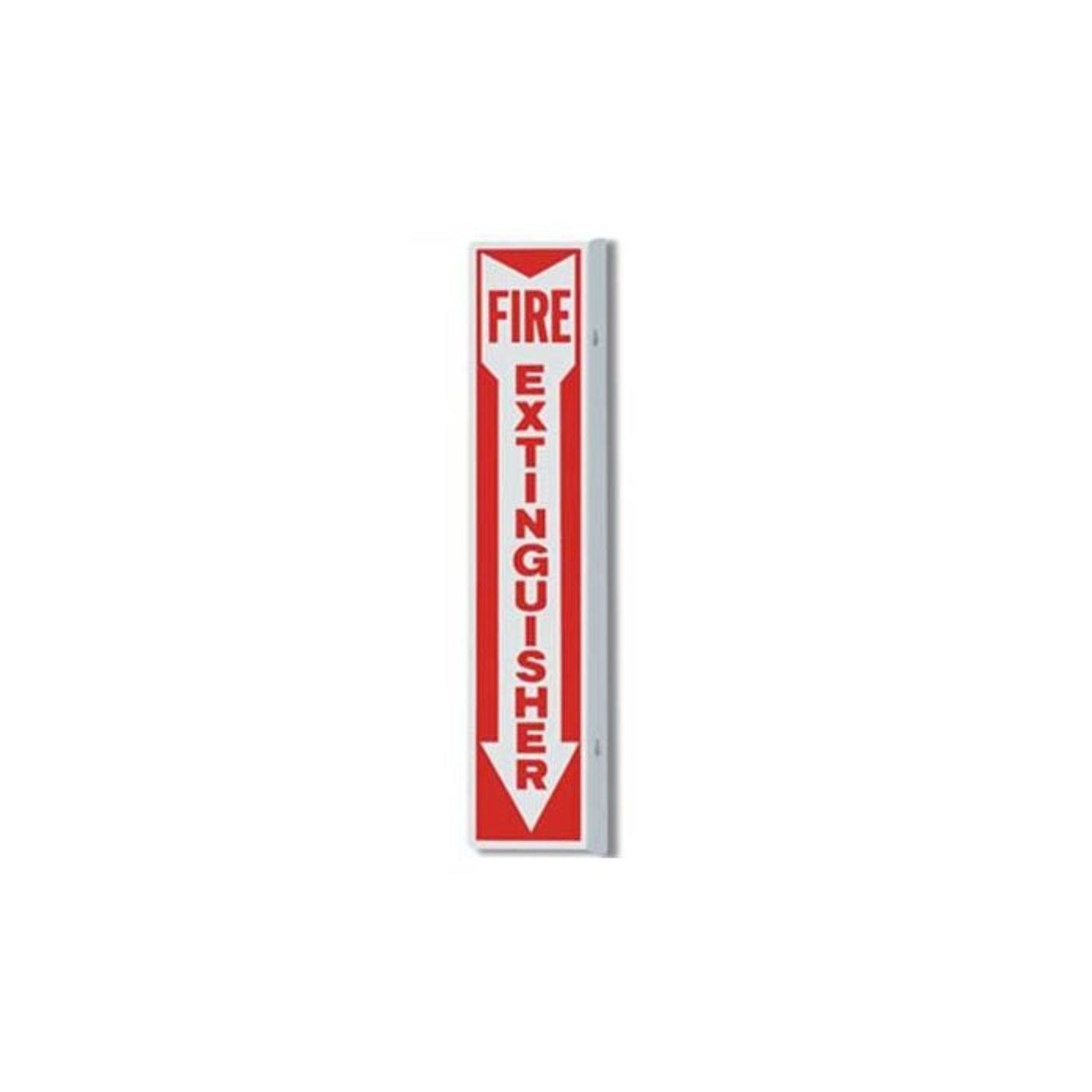 BROOKS EQUIPMENT AWM109 Aluminum 90 Angle Fire Extinguisher Arrow Sign, 4" x 18", 1 Each, Main Image