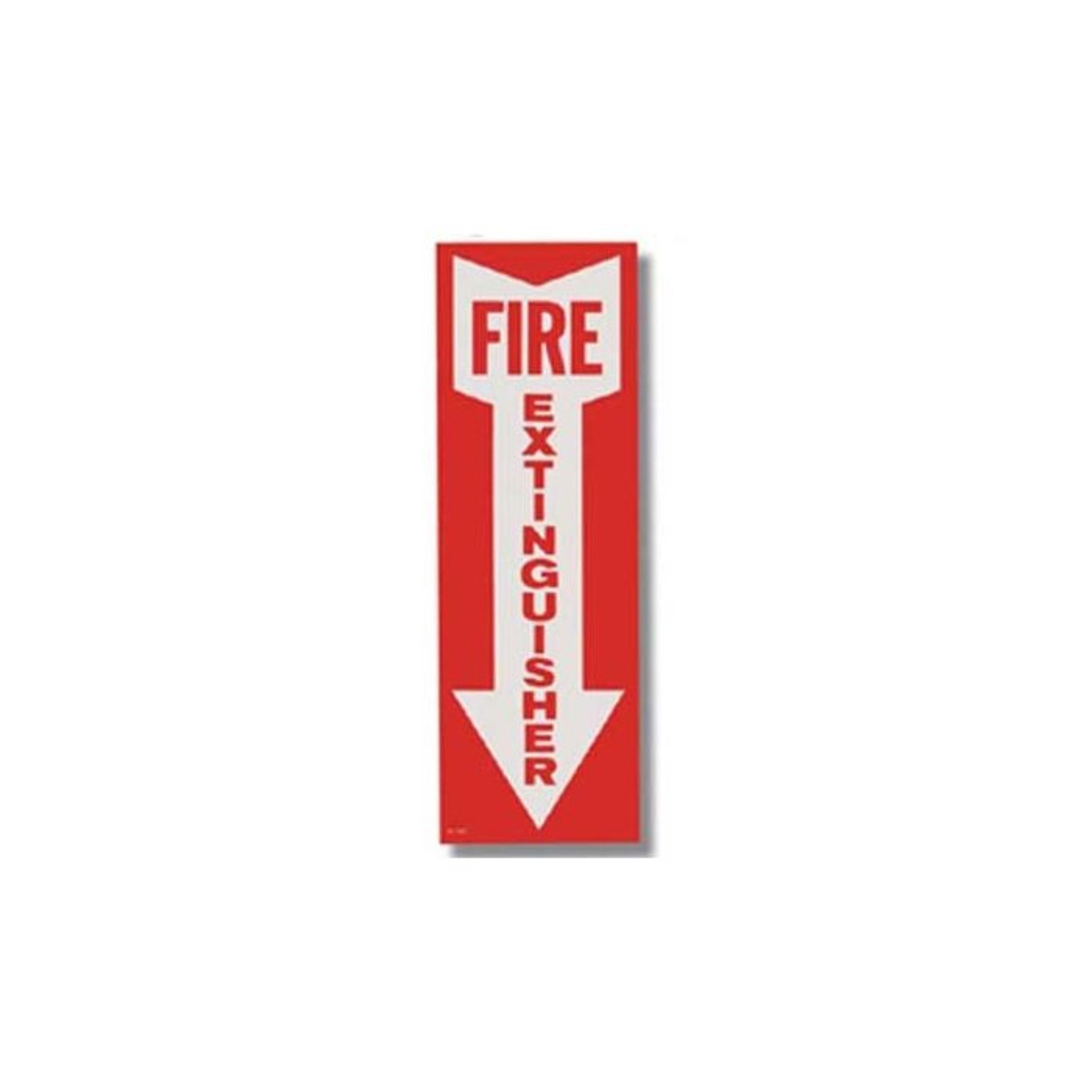 Fire Extinguisher Arrow Vinyl Sign - 4 in. x 12 in., Main Image