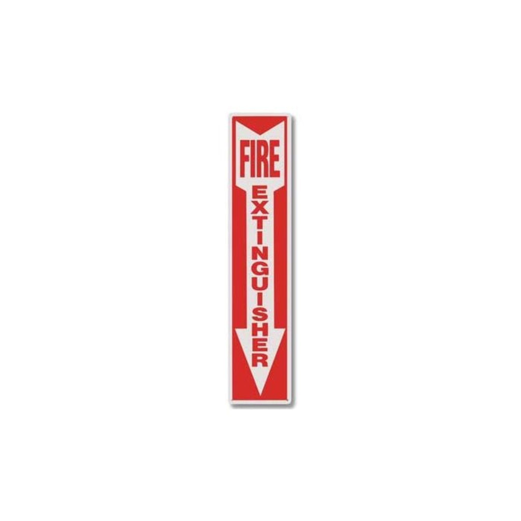 BROOKS EQUIPMENT RP109 Rigid Plastic Fire Extinguisher Arrow Sign, 4" x 18", 1 Each, Main Image