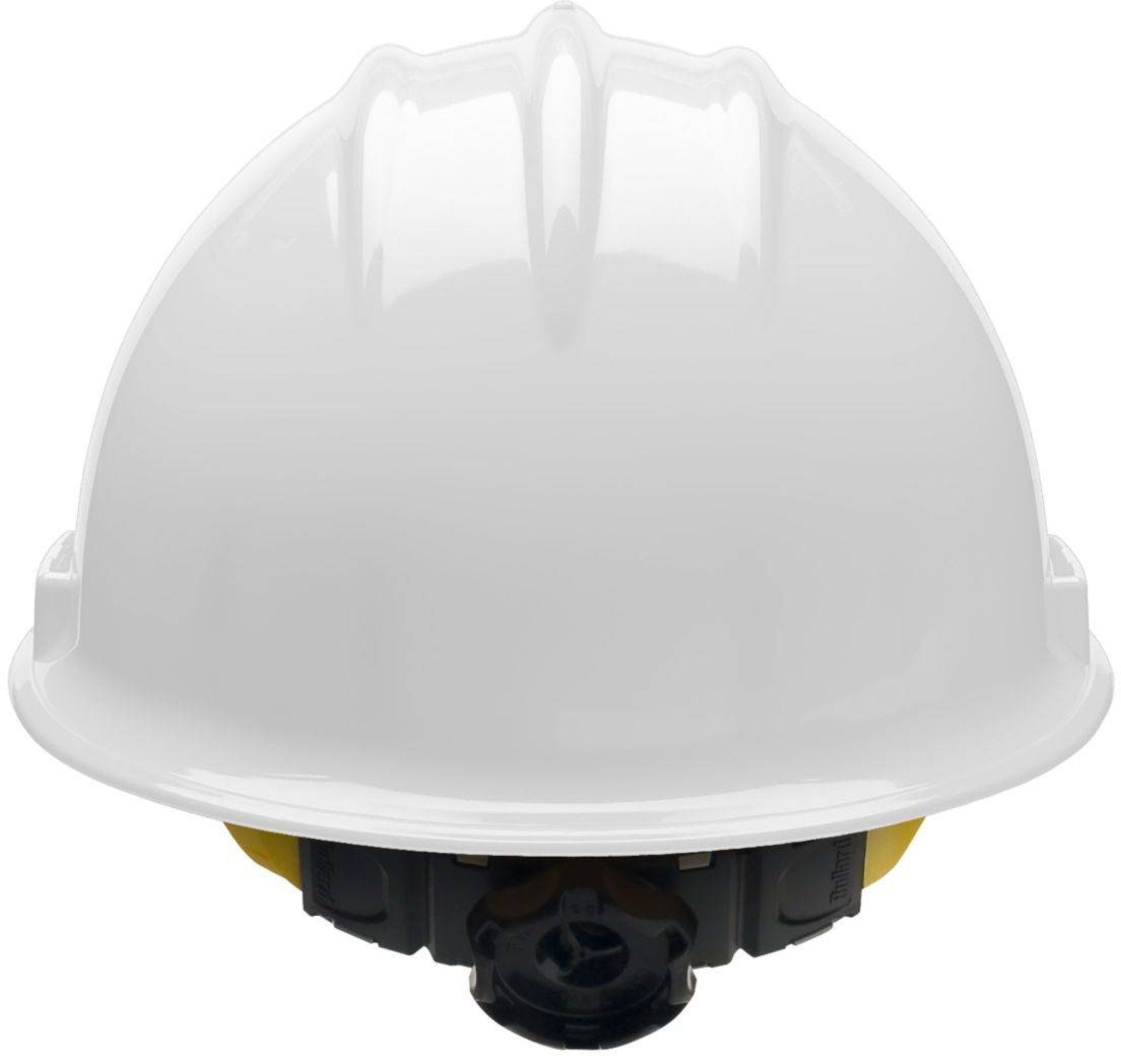 Bullard 30WHR White HDPE Cap Style Hard Hat With 6 Point Ratchet Suspension, 1 Each, Back View