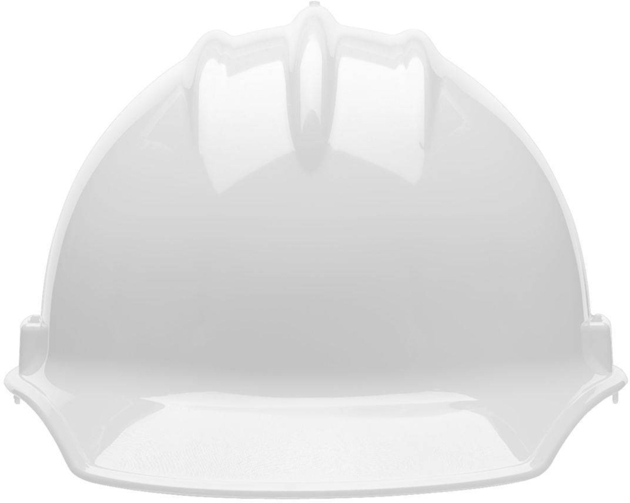 Bullard 30WHR White HDPE Cap Style Hard Hat With 6 Point Ratchet Suspension, 1 Each, Front View