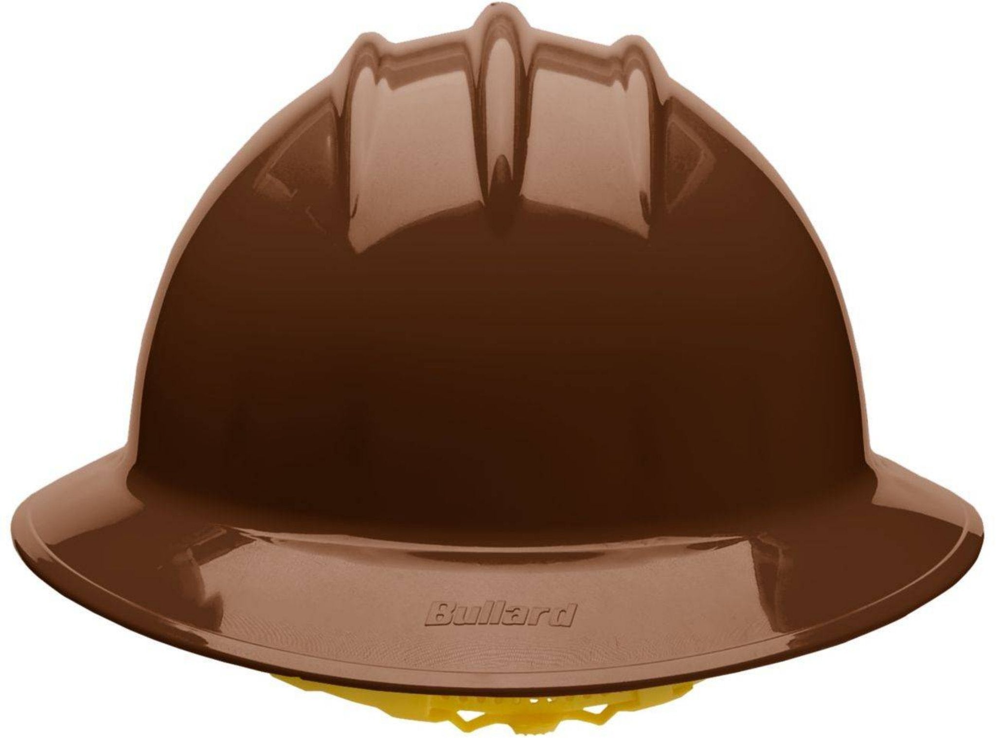 Bullard C33 33CBP 6pt Pinlock Classic Full Brim Style Chocolate Brown Hard Hat 20/Case, Front View