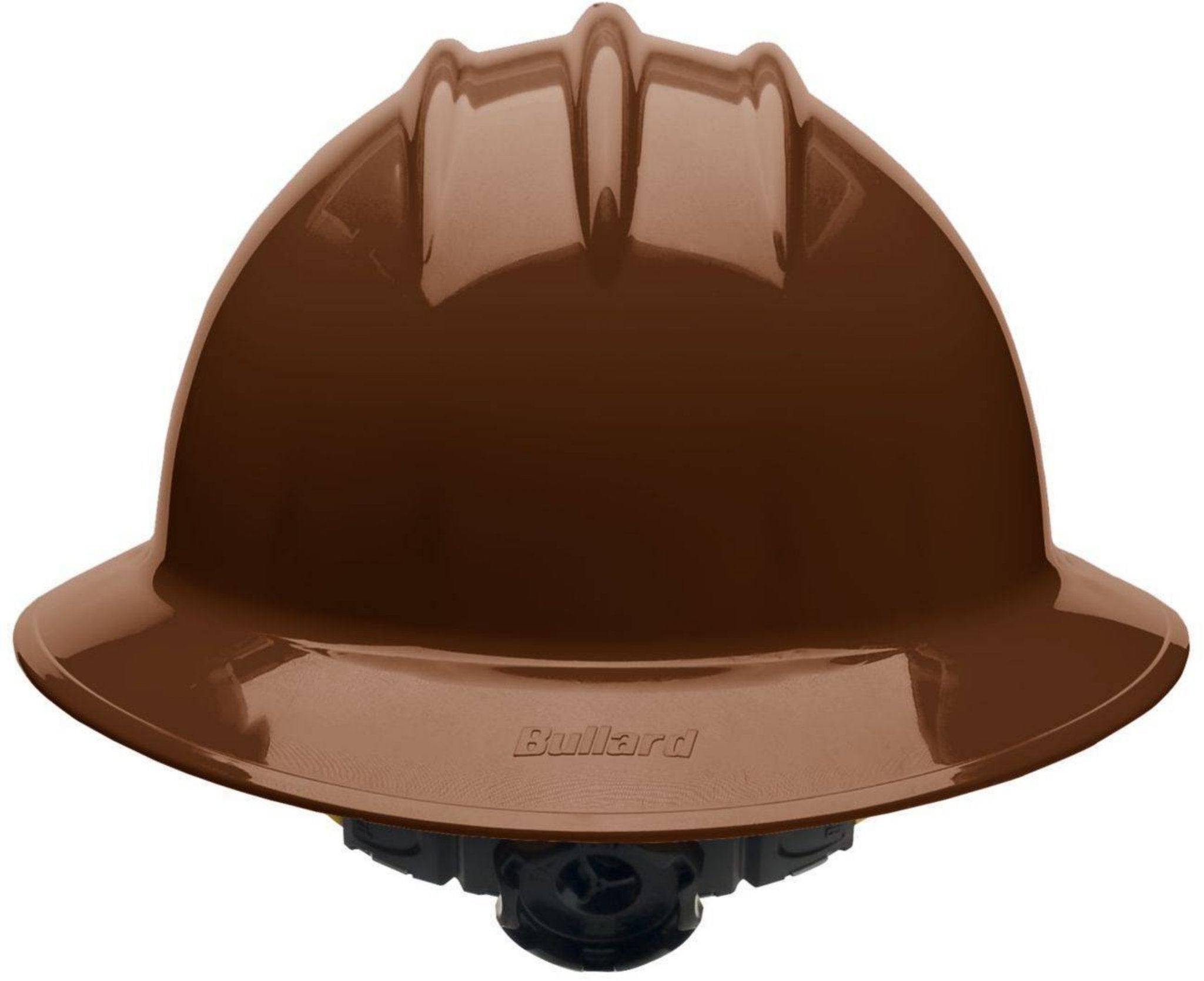 Bullard C33 33CBR 6pt Ratchet Classic Full Brim Style Hard Hat, Chocolate Brown, 1 Each, Front View