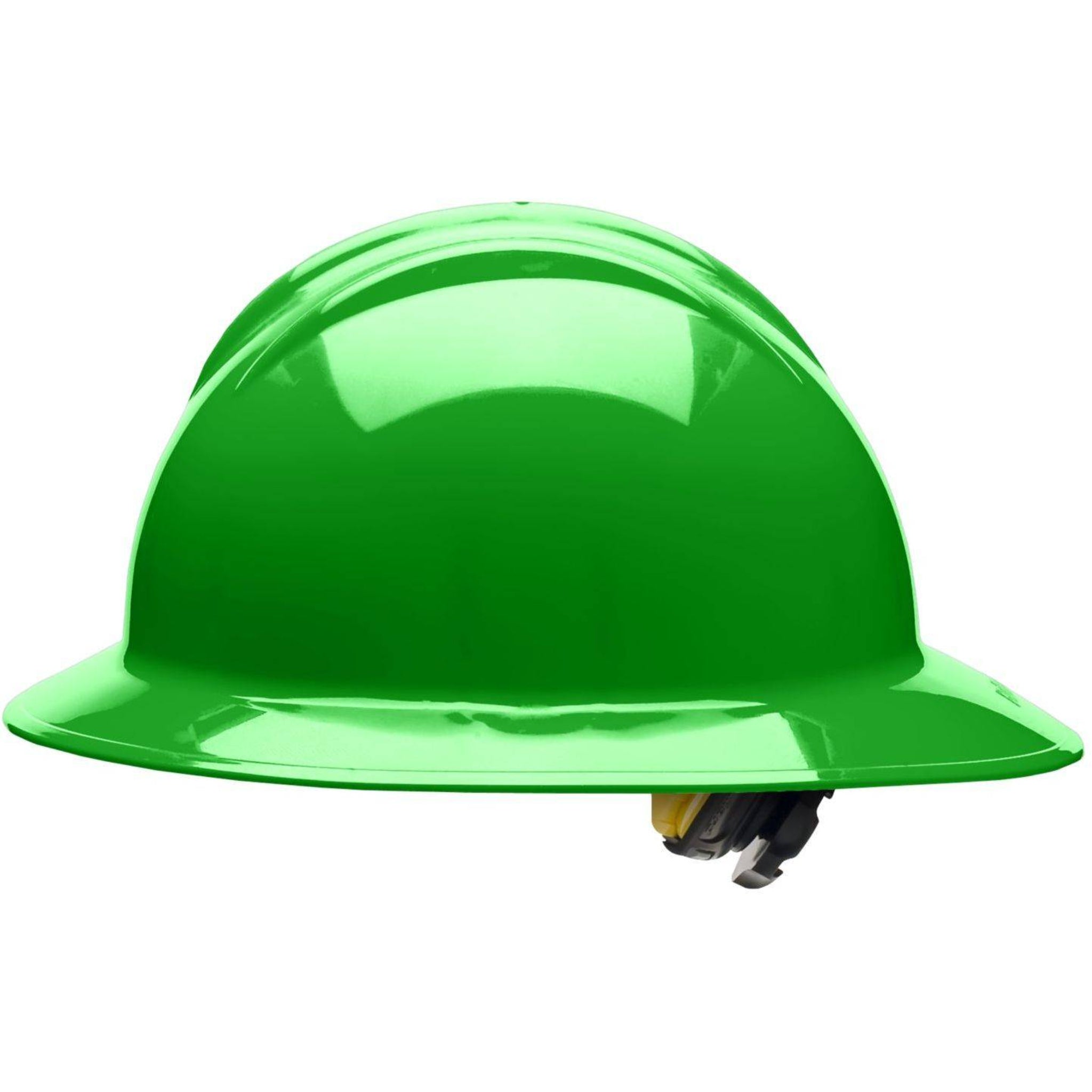 Bullard C33 33HGR 6pt Ratchet Classic Full Brim Style Hi-Viz Green Hard Hat 20/Case, Side View 1