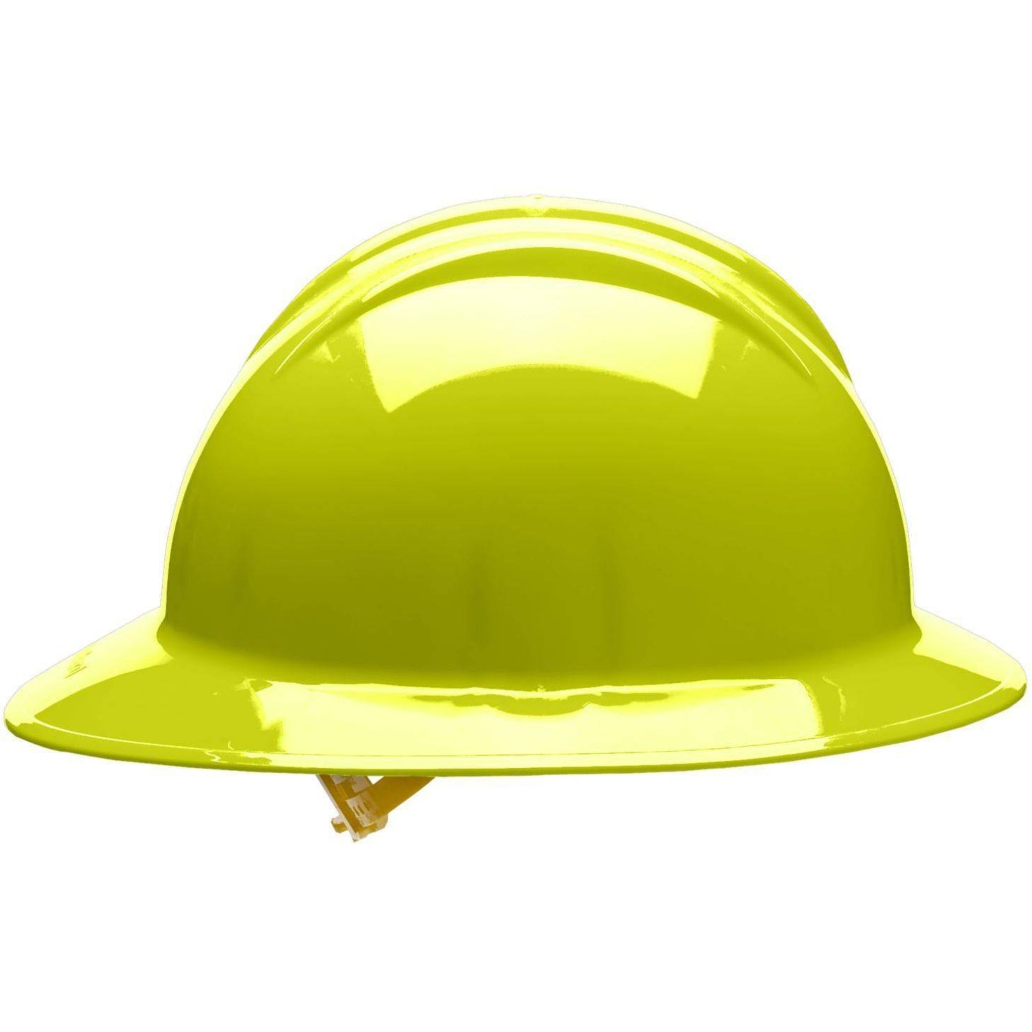 Bullard C33 33HYP 6pt Pinlock Classic Full Brim Style Hi-Viz Yellow Hard Hat 20/Case, Side View 1