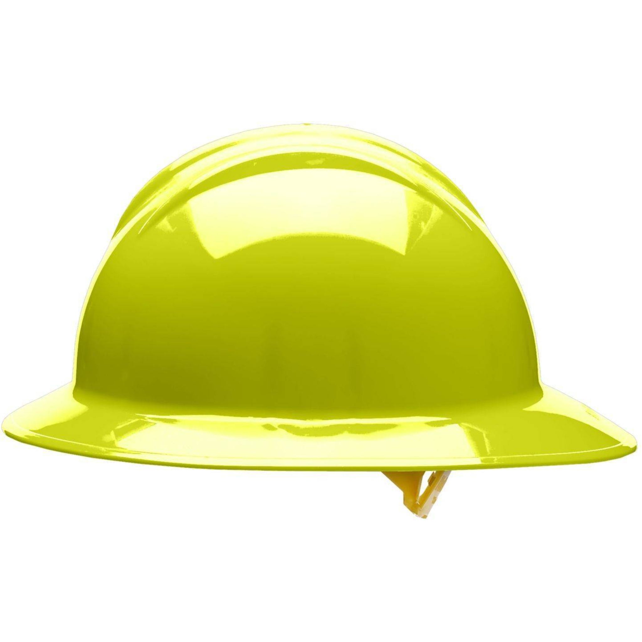 Bullard C33 33HYP 6pt Pinlock Classic Full Brim Style Hi-Viz Yellow Hard Hat 20/Case, Side View 2