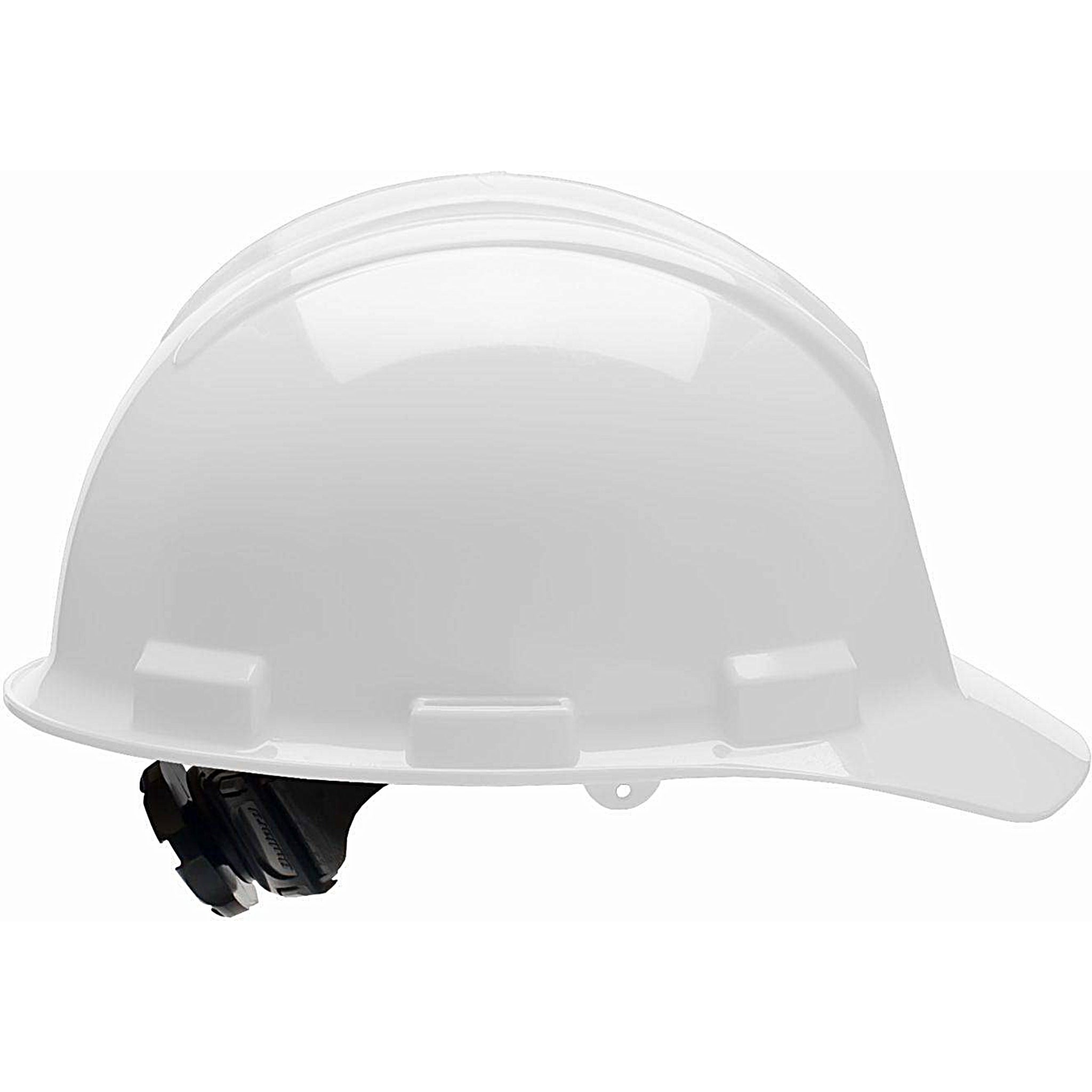 Bullard 51WHP 4pt Pinlock Poly Brow Pad, Standard Series Cap Style w/Rain Trough, White, Right Side View