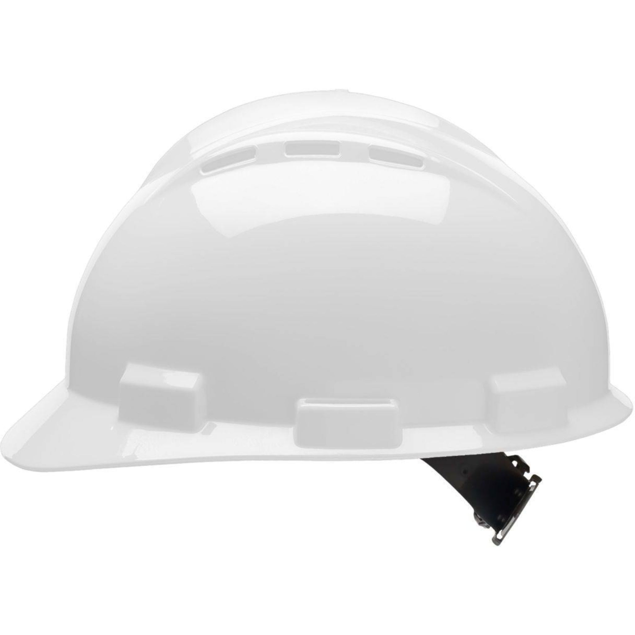 Bullard 62WHR 4pt Ratchet Cotton Brow Pad, Standard Series Vented Cap Style, White, Left Side View