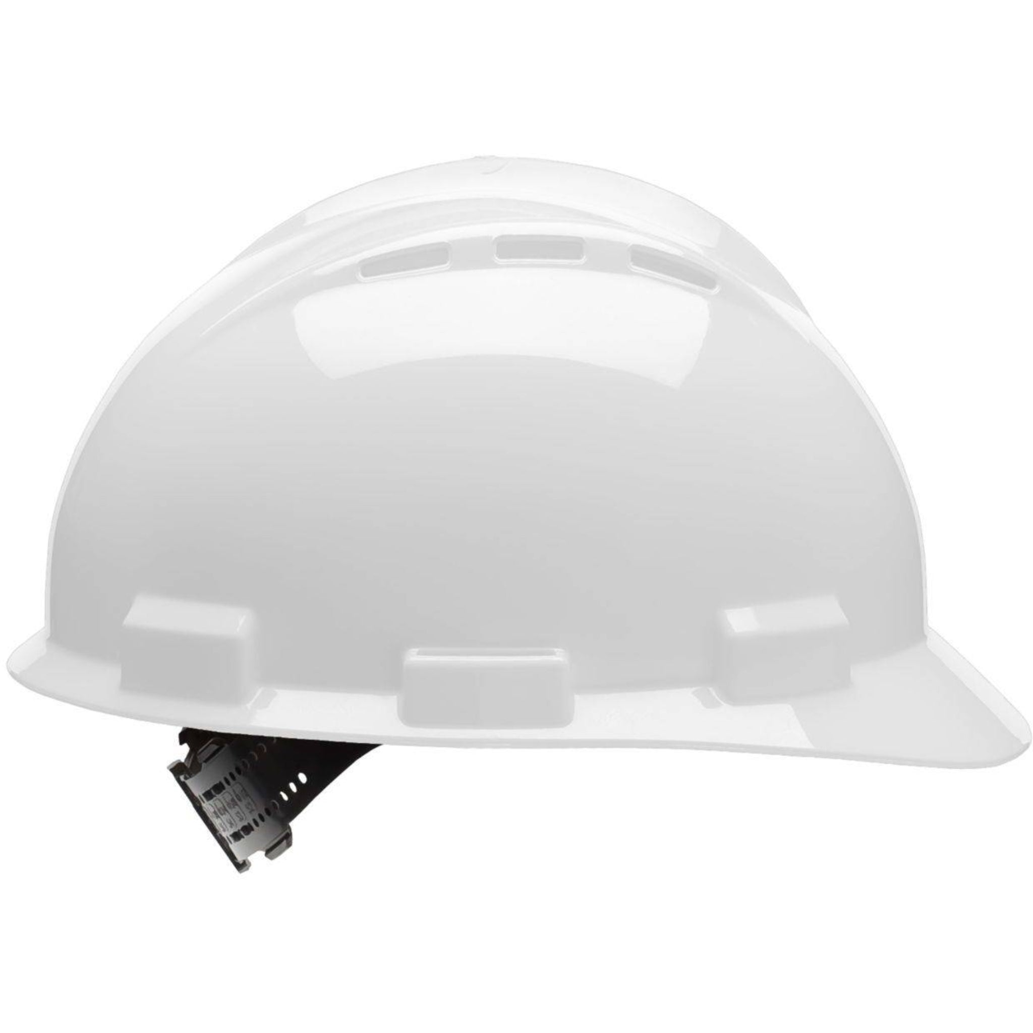 Bullard 62WHR 4pt Ratchet Cotton Brow Pad, Standard Series Vented Cap Style, White, Right Side View