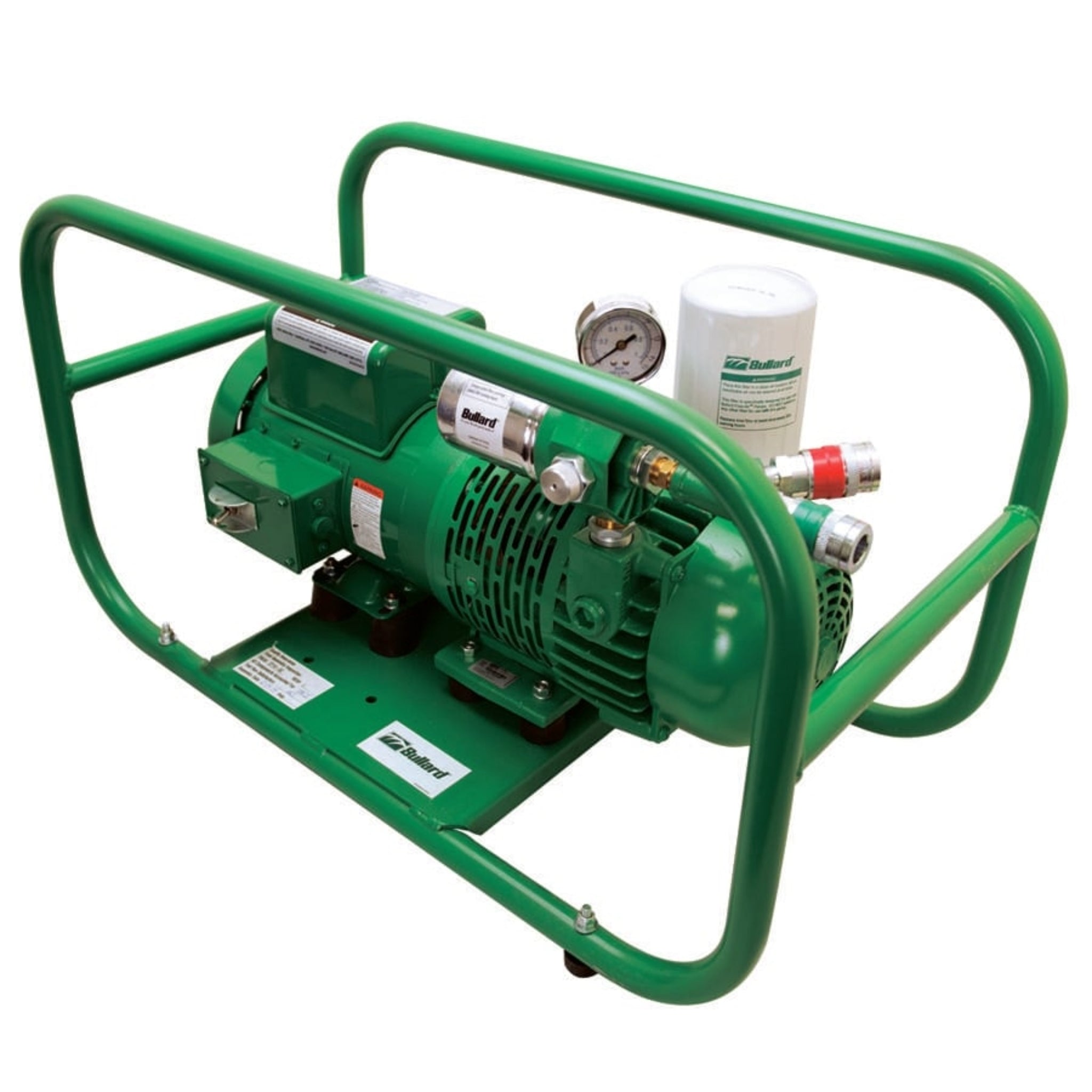 Bullard EDP16TE60HZ220V Free-Air Pump Electric Driven 2 QD Couplers 12 Ind. Interchange 220V 60HZ 16 CFM