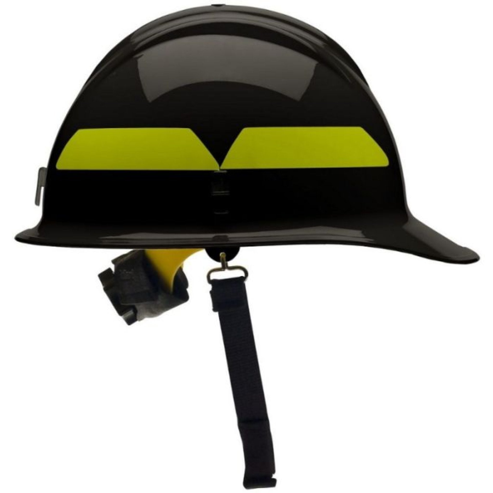 Bullard FH911CR Half Brim Wildfire Helmet, Ratchet Suspension, 1 Each, Black Color