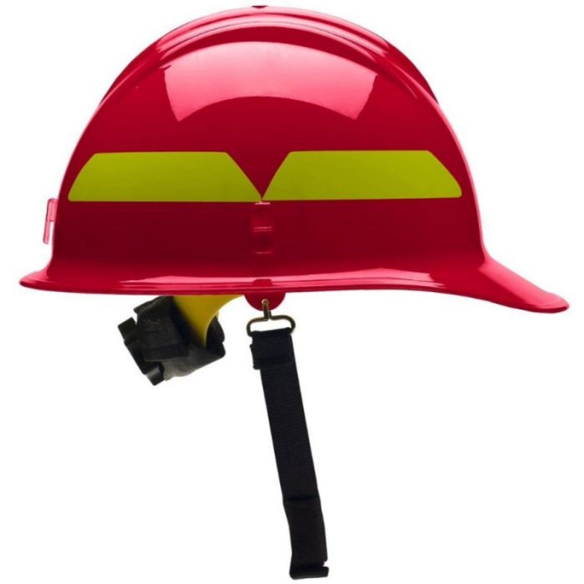 Bullard FH911CR Half Brim Wildfire Helmet, Ratchet Suspension, 1 Each, Red Color