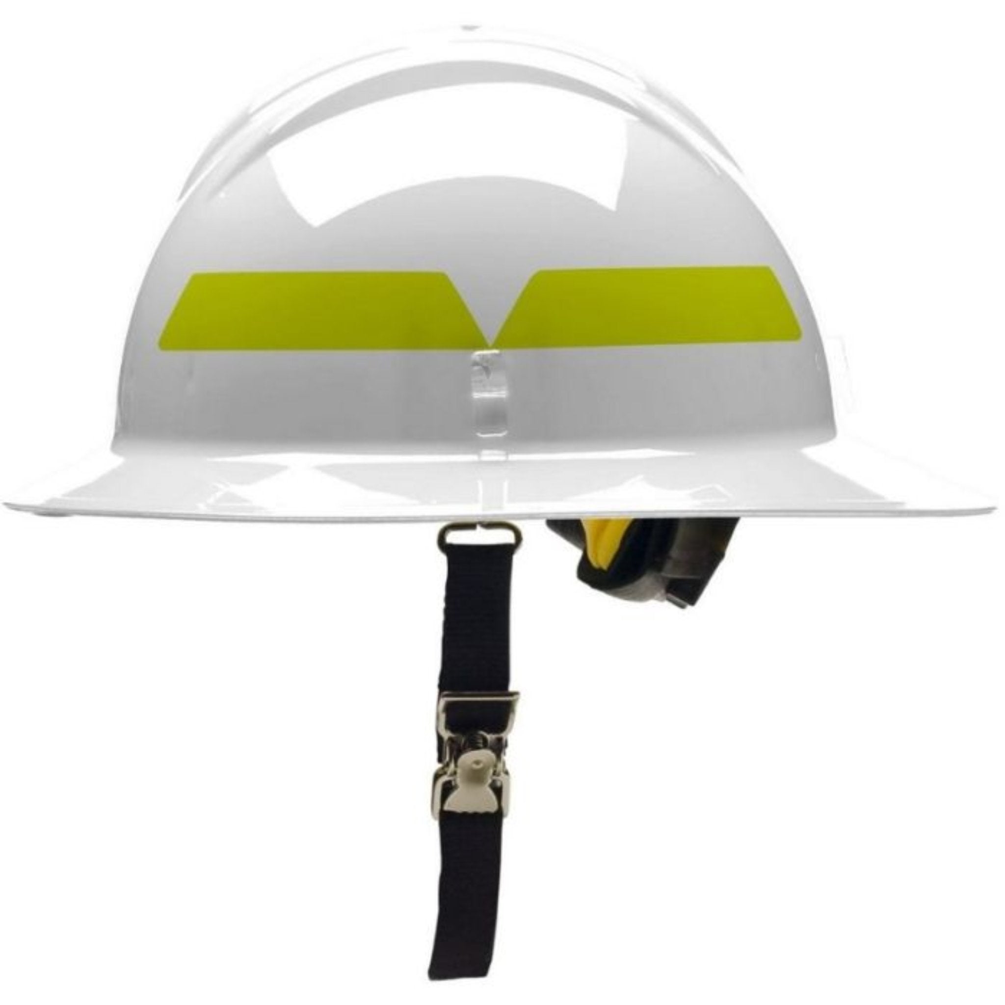 Bullard FH911HR Full Brim Wildfire Helmet, Ratchet Suspension, 1 Each, White Color