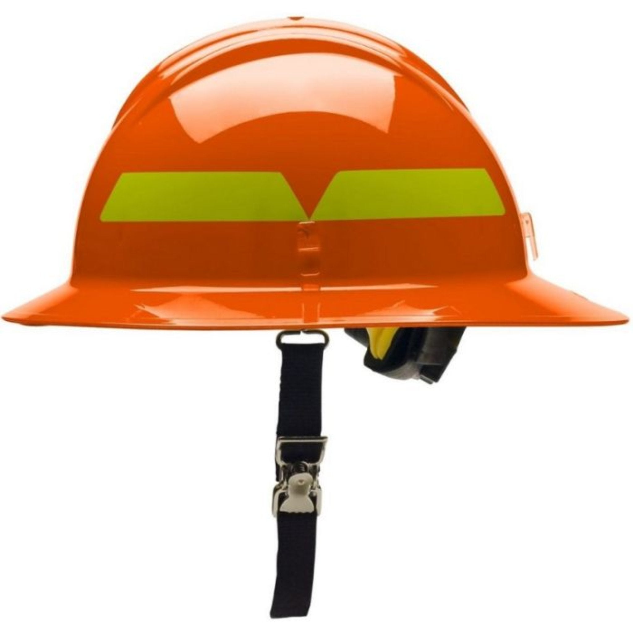 Bullard FH911HR Full Brim Wildfire Helmet, Ratchet Suspension, 1 Each, Orange Color