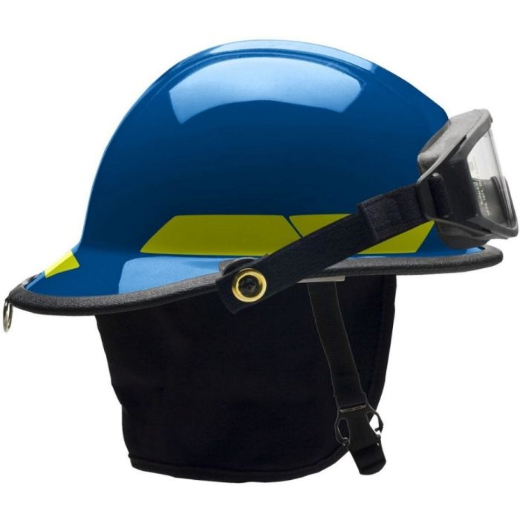 Bullard FX Firedome Helmet with Goggles, 1 Each, Blue Color