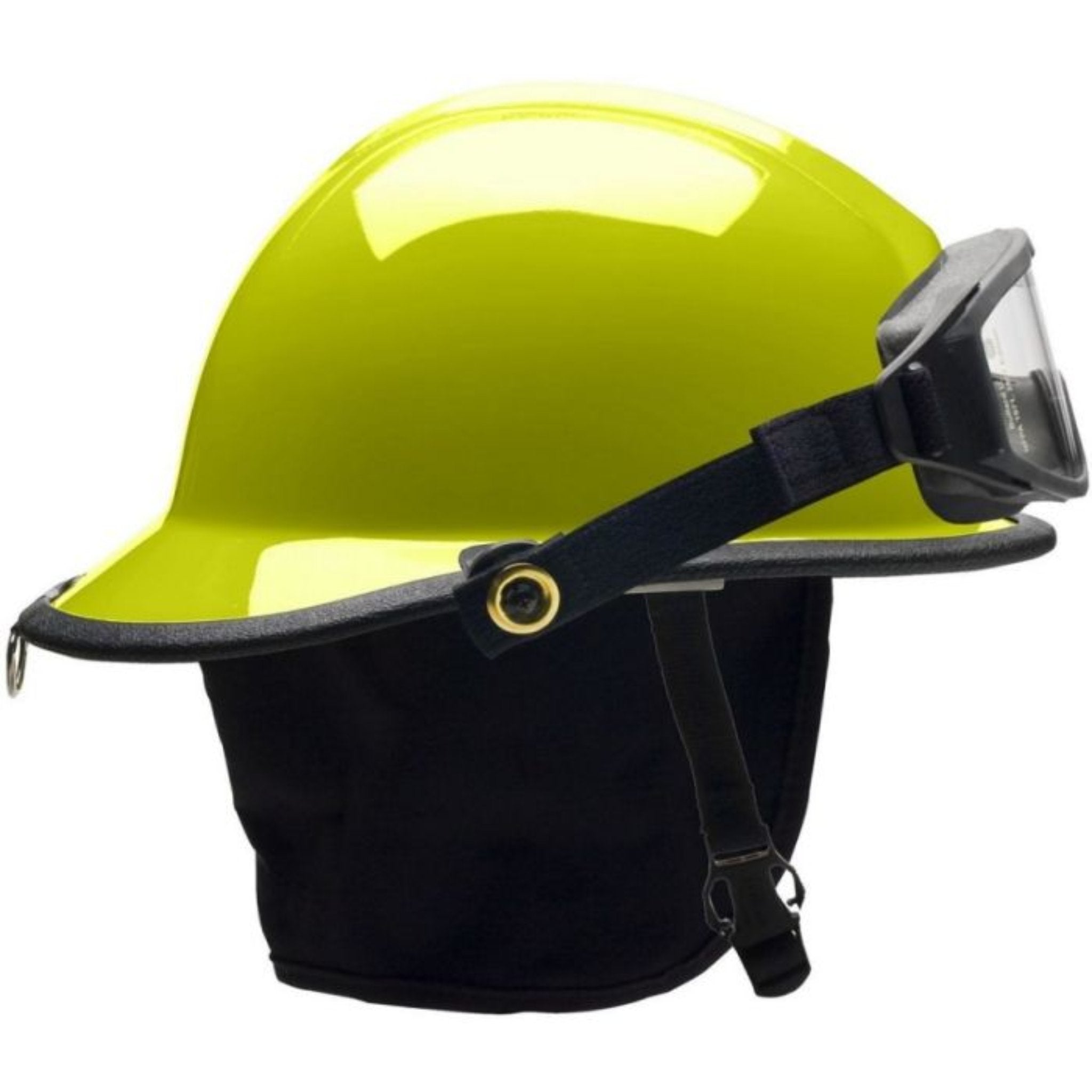 Bullard FX Firedome Helmet with Goggles, 1 Each, Lime Color