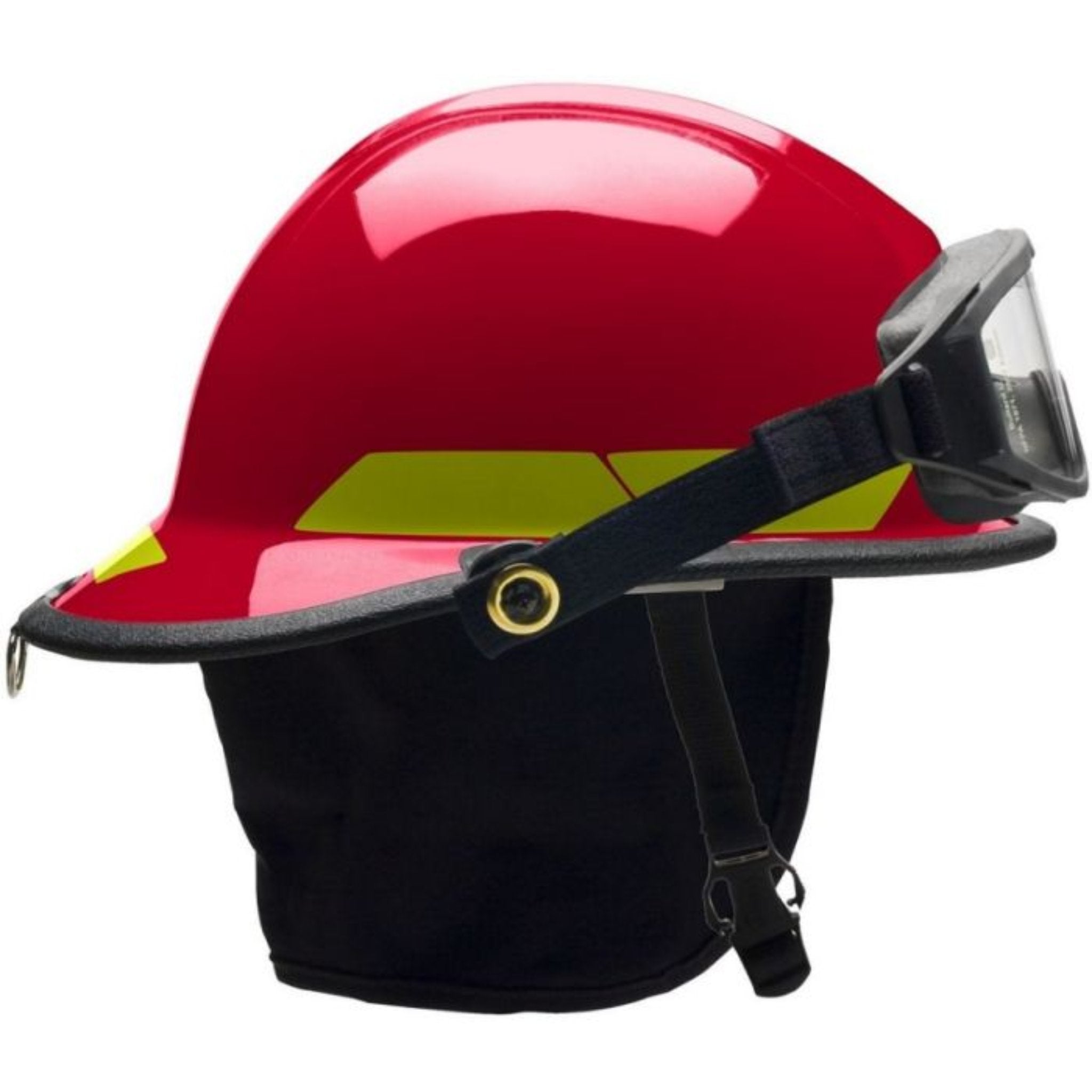 Bullard FX Firedome Helmet with Goggles, 1 Each, Red Color