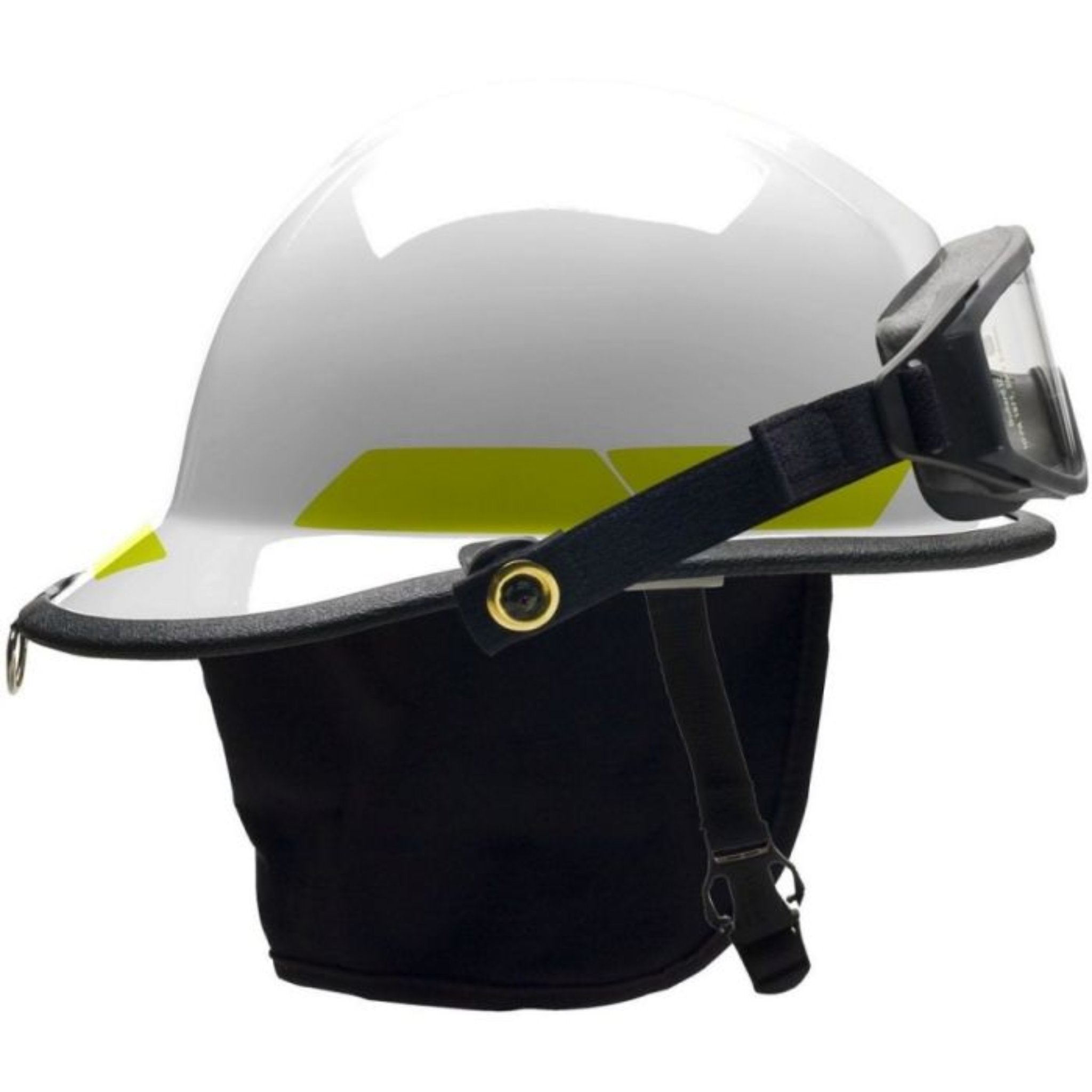 Bullard FX Firedome Helmet with Goggles, 1 Each, White Color