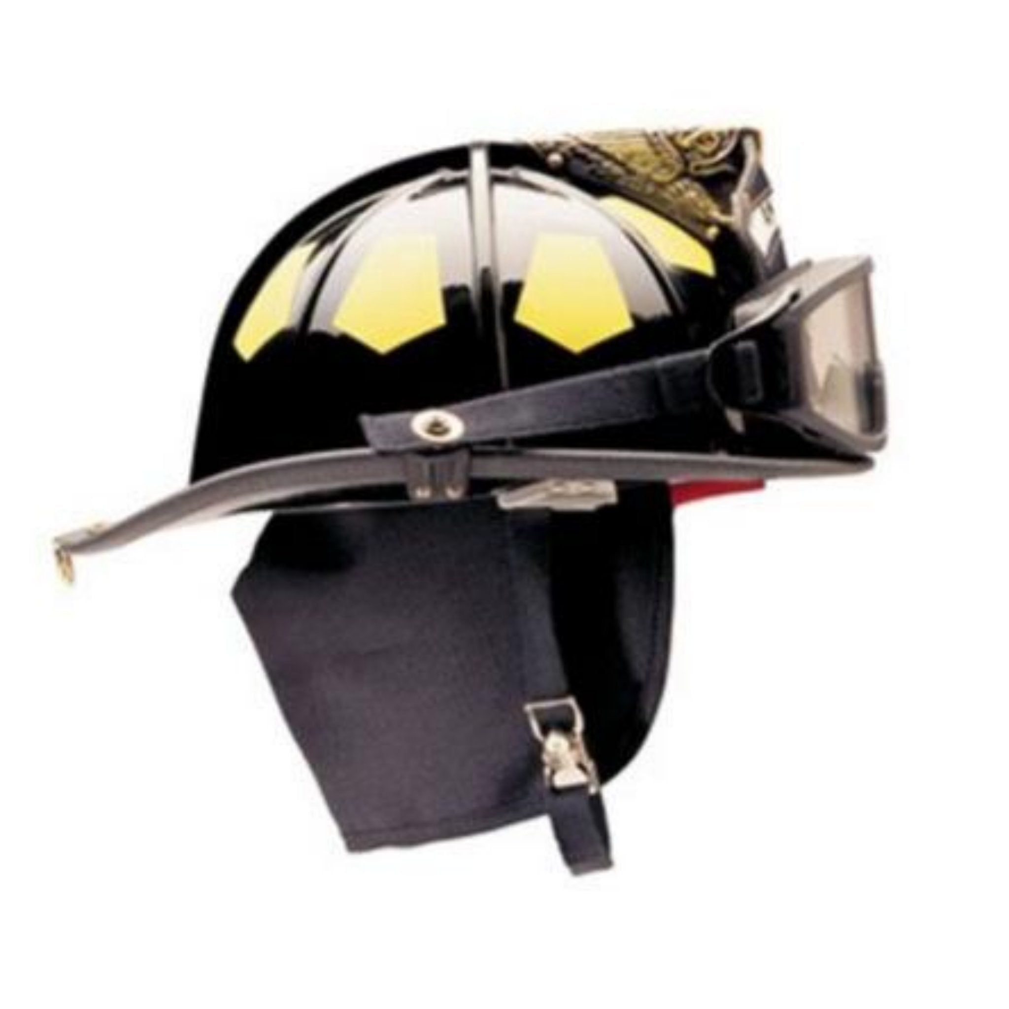 Bullard Traditional Firedome Helmet with Goggles and Brass Eagle