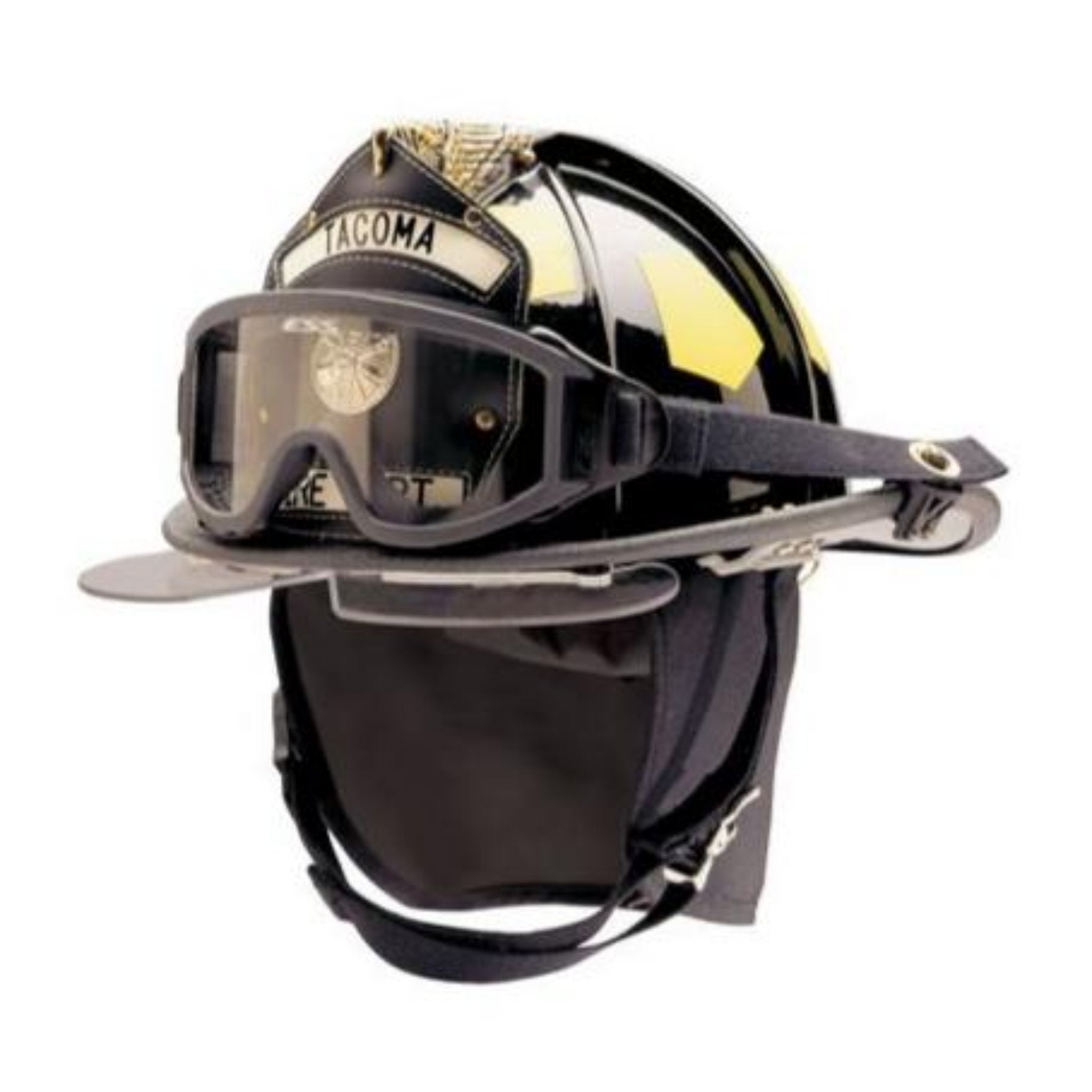 Bullard Traditional Firedome Helmet Matte Finish with Goggle, Eyeshield and 6in Brass Eagle