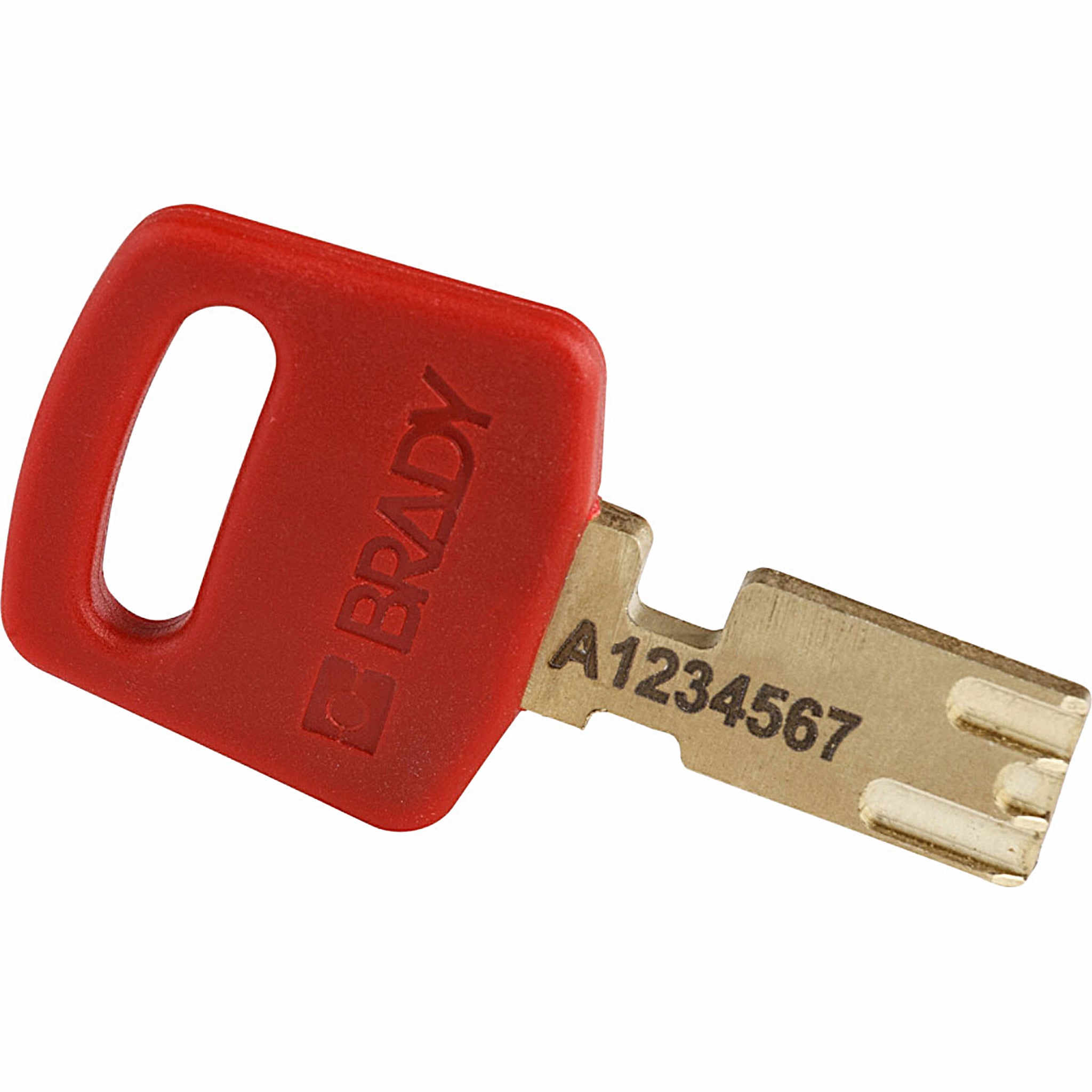 Brady SPCNYL-RED-38PL-KA6PK 38mm SafeKey Nylon Lockout Padlocks, Red, Pack of 6