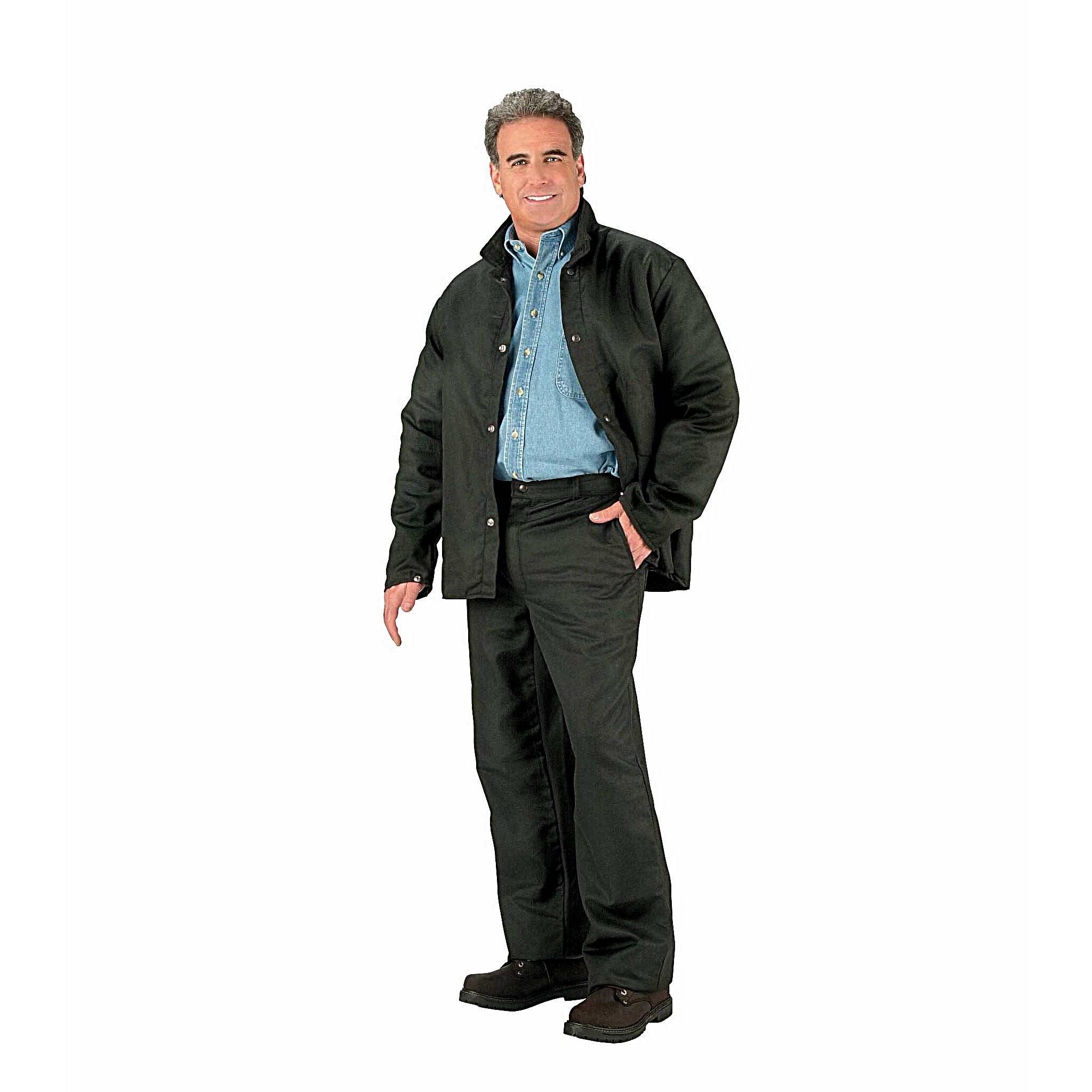 Chicago Protective Apparel 600-CX11 11 Ounce CarbonX 30” Jacket, Black, 1 Each, Jacket Only