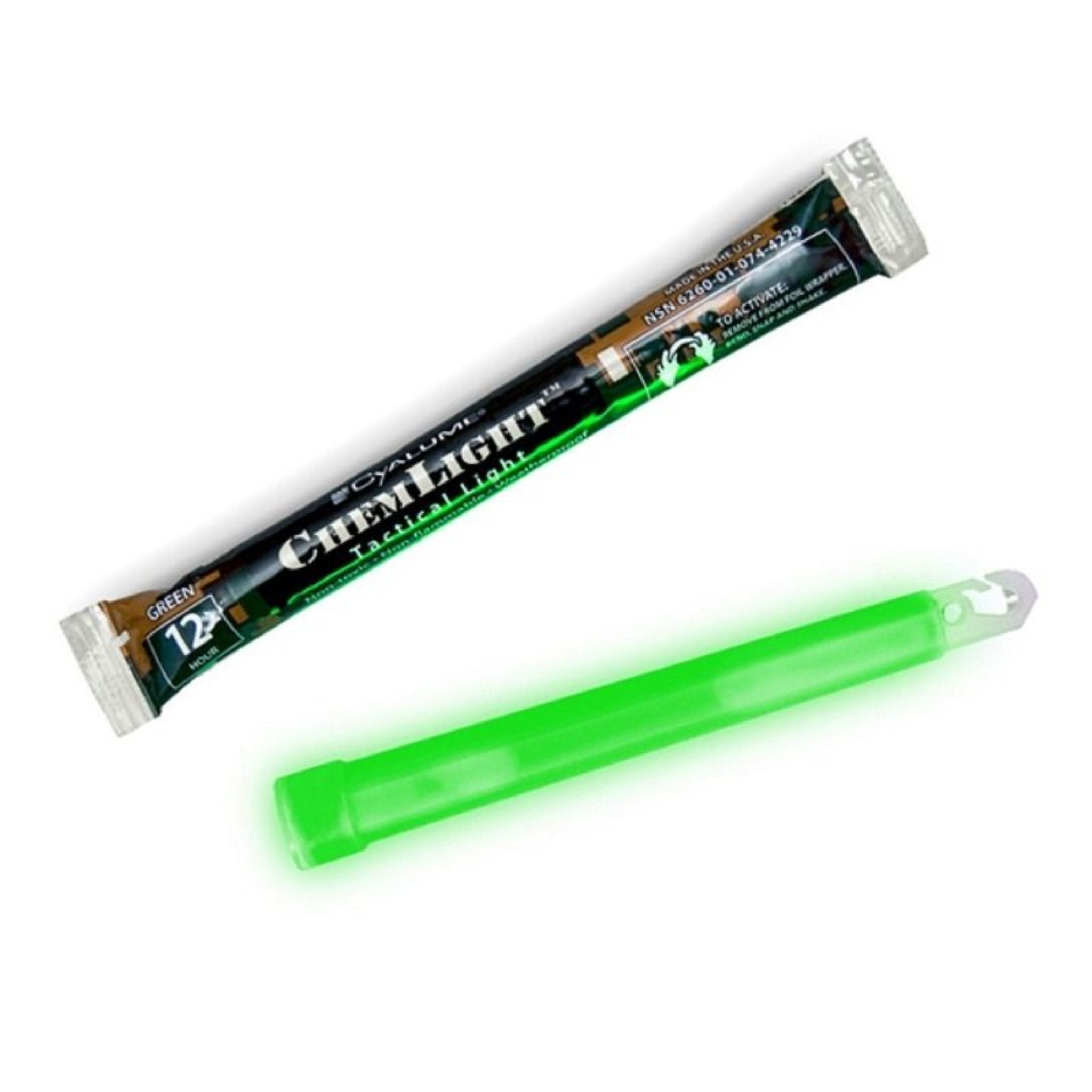 Cyalume 9-08076 SnapLight Lightsticks, 6" Size, Case of 500, Green