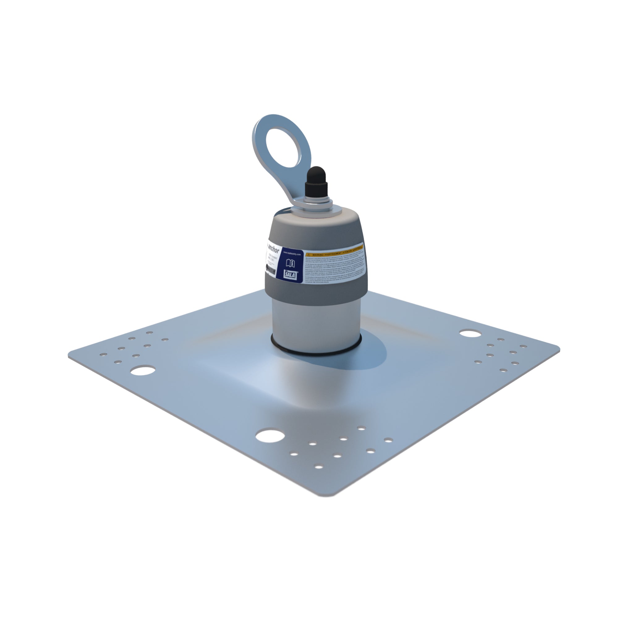 3M DBI-SALA Roof Top Anchor - For Standard Membrane Roofs 2100139, Silver, 1 EA