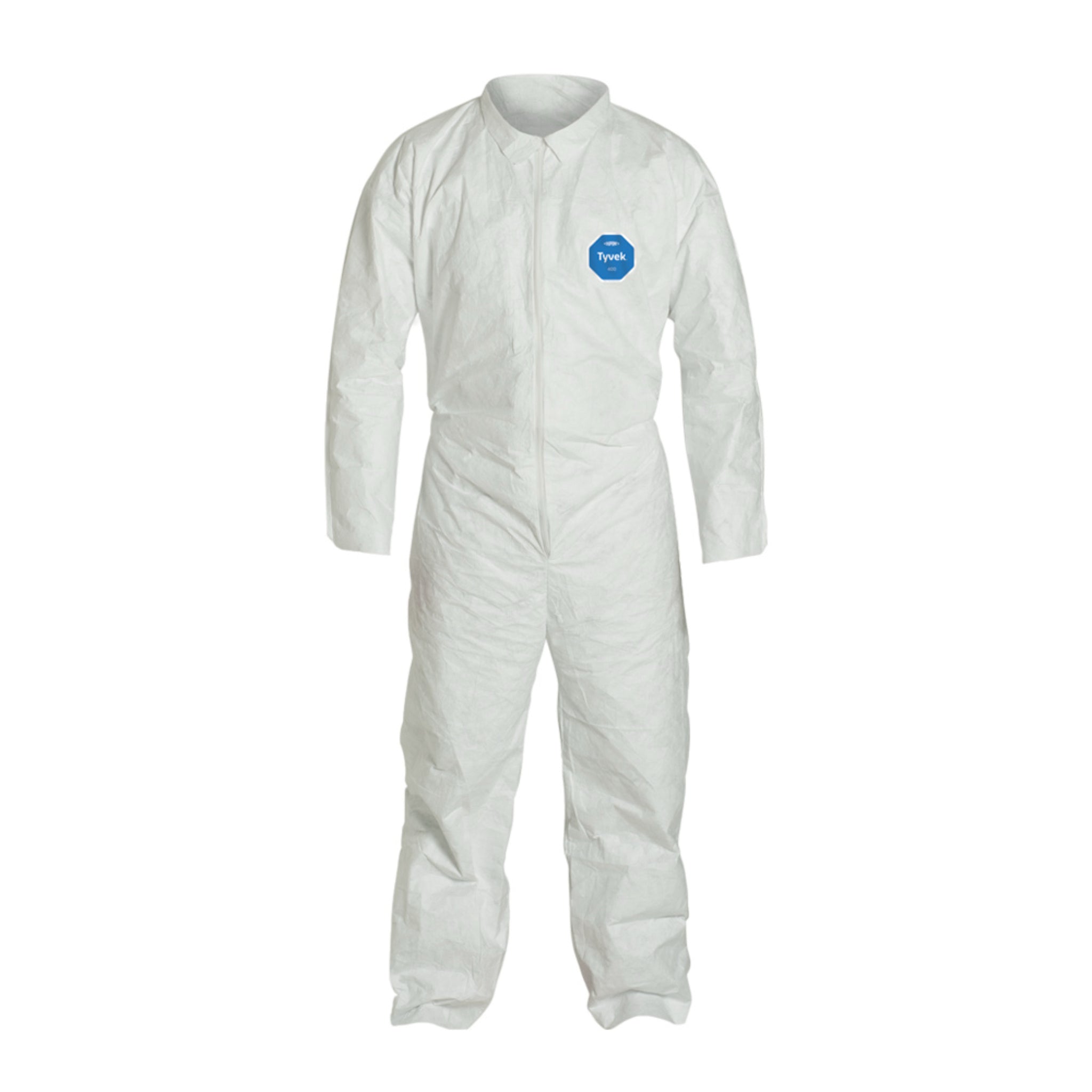 DuPont TY120S Tyvek 400 Coveralls with Open Wrists and Ankles, front view