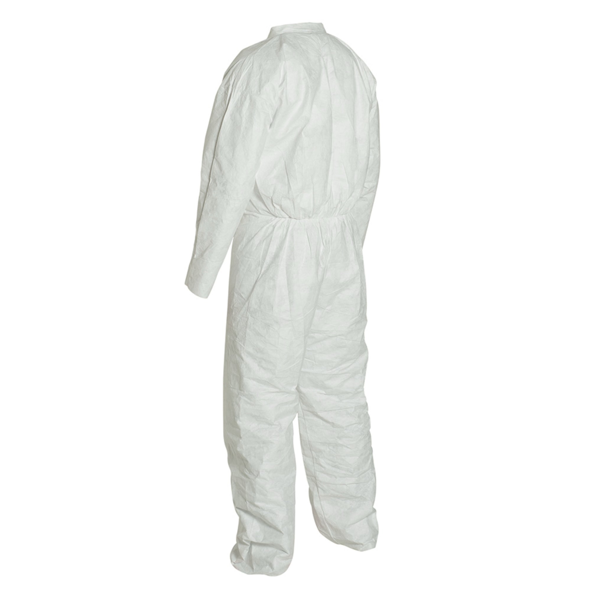 DuPont TY120S Tyvek 400 Coveralls with Open Wrists and Ankles, partial left side view, back