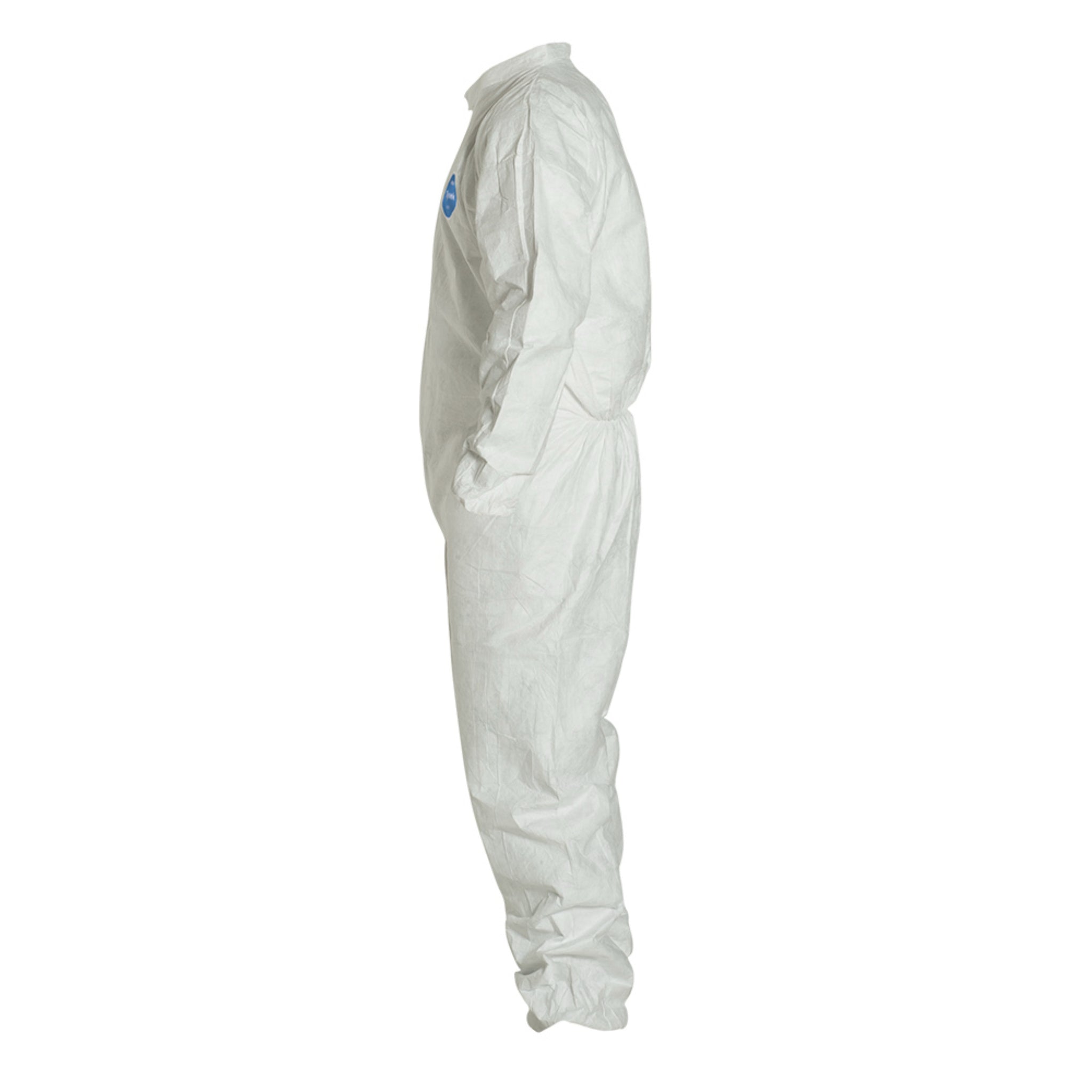 DuPont TY125SWH Tyvek 400 Coverall with Elastic Wrists and Ankles, Left Side View