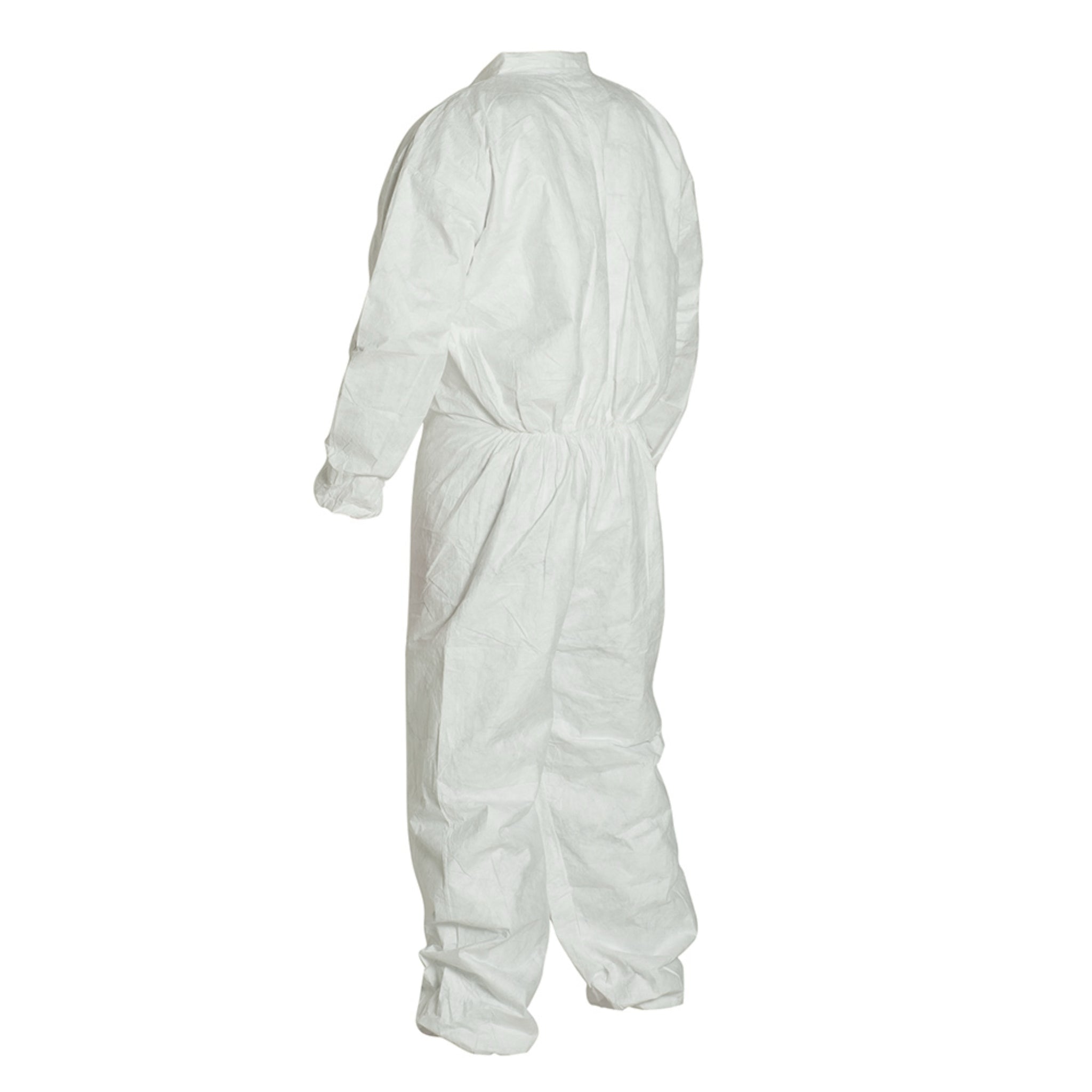 DuPont TY125SWH Tyvek 400 Coverall with Elastic Wrists and Ankles, Partial Left Side Back View