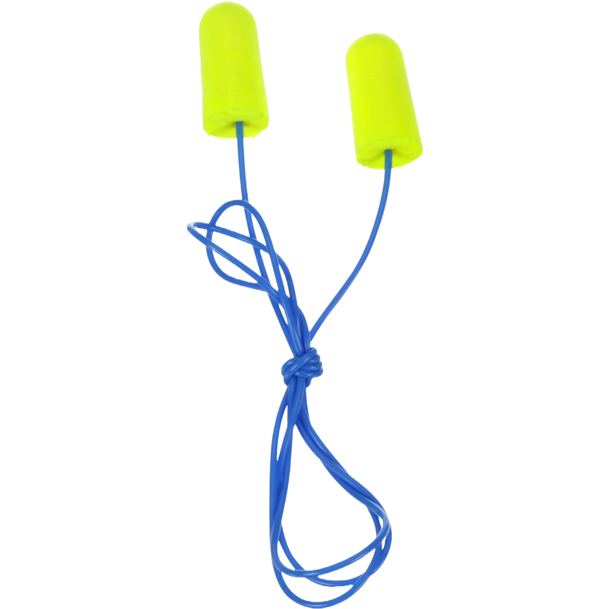 3M E-A-Rsoft Yellow Neons 311-1250 Corded Earplugs, Rear View