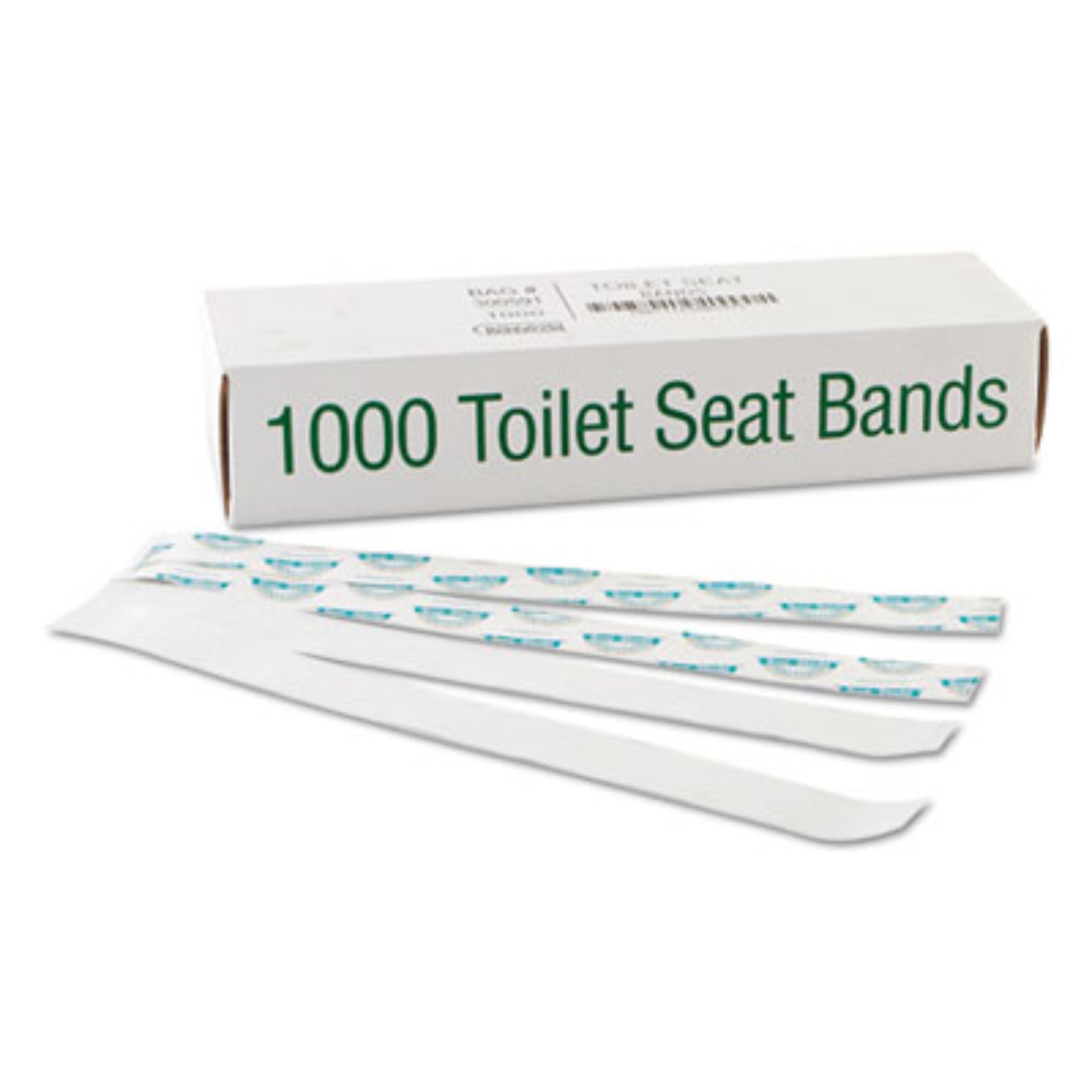 BAGCRAFT BGC300591 Sani/shield Printed Toilet Seat Band, 16 X 1.5, Deep Blue/White, Carton of 1000
