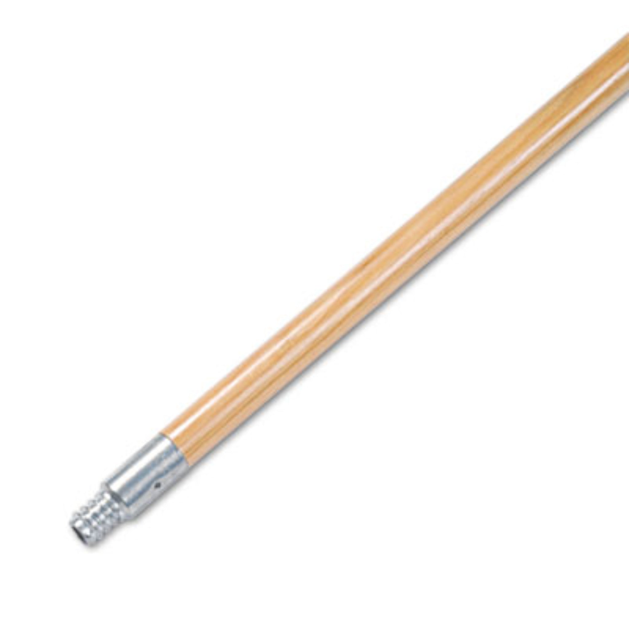 BOARDWALK BWK136 Metal Tip Threaded Hardwood Broom Handle, 0.94" dia x 60", Natural, 1 Each
