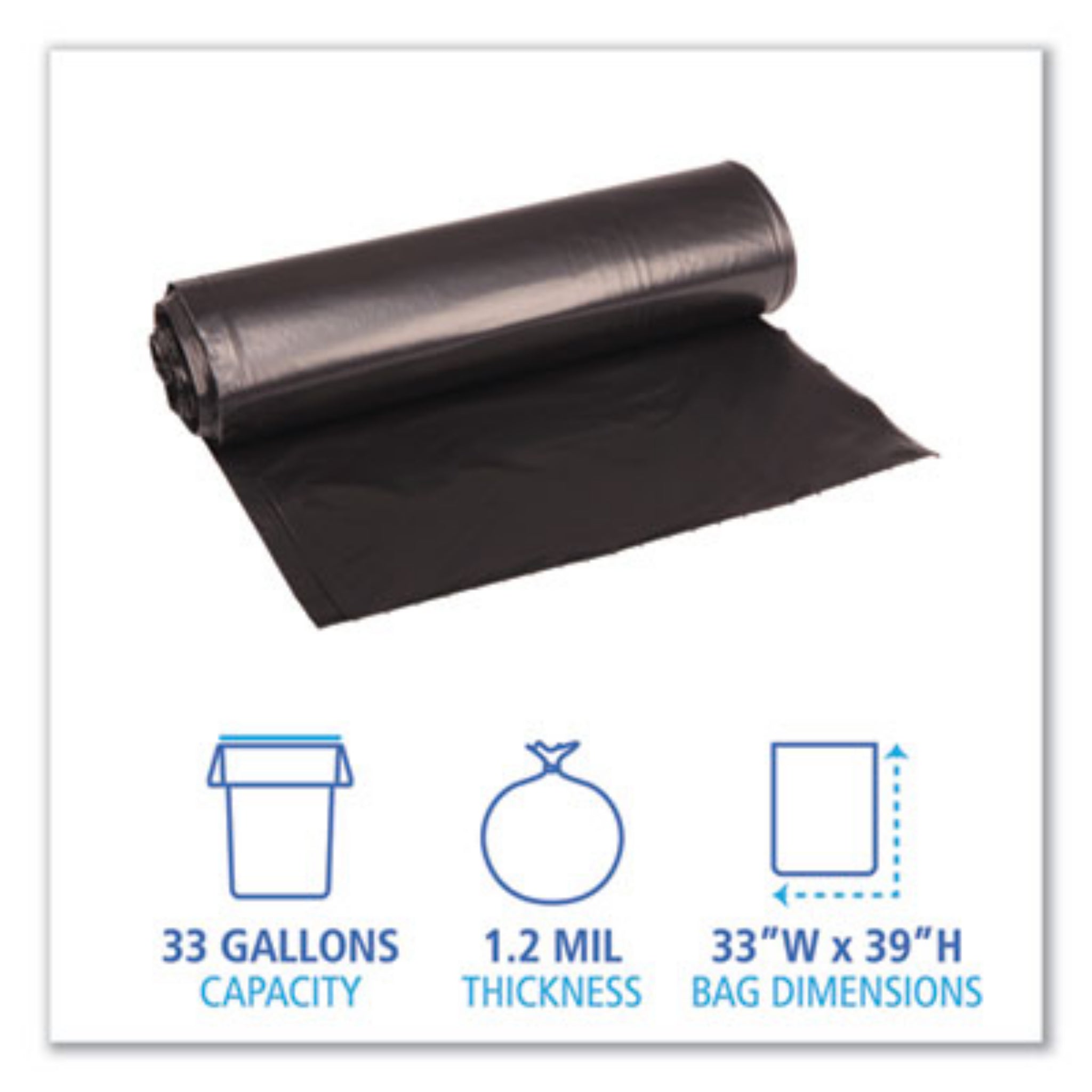 BOARDWALK BWK516 Recycled Low-Density Polyethylene Can Liners, Spec