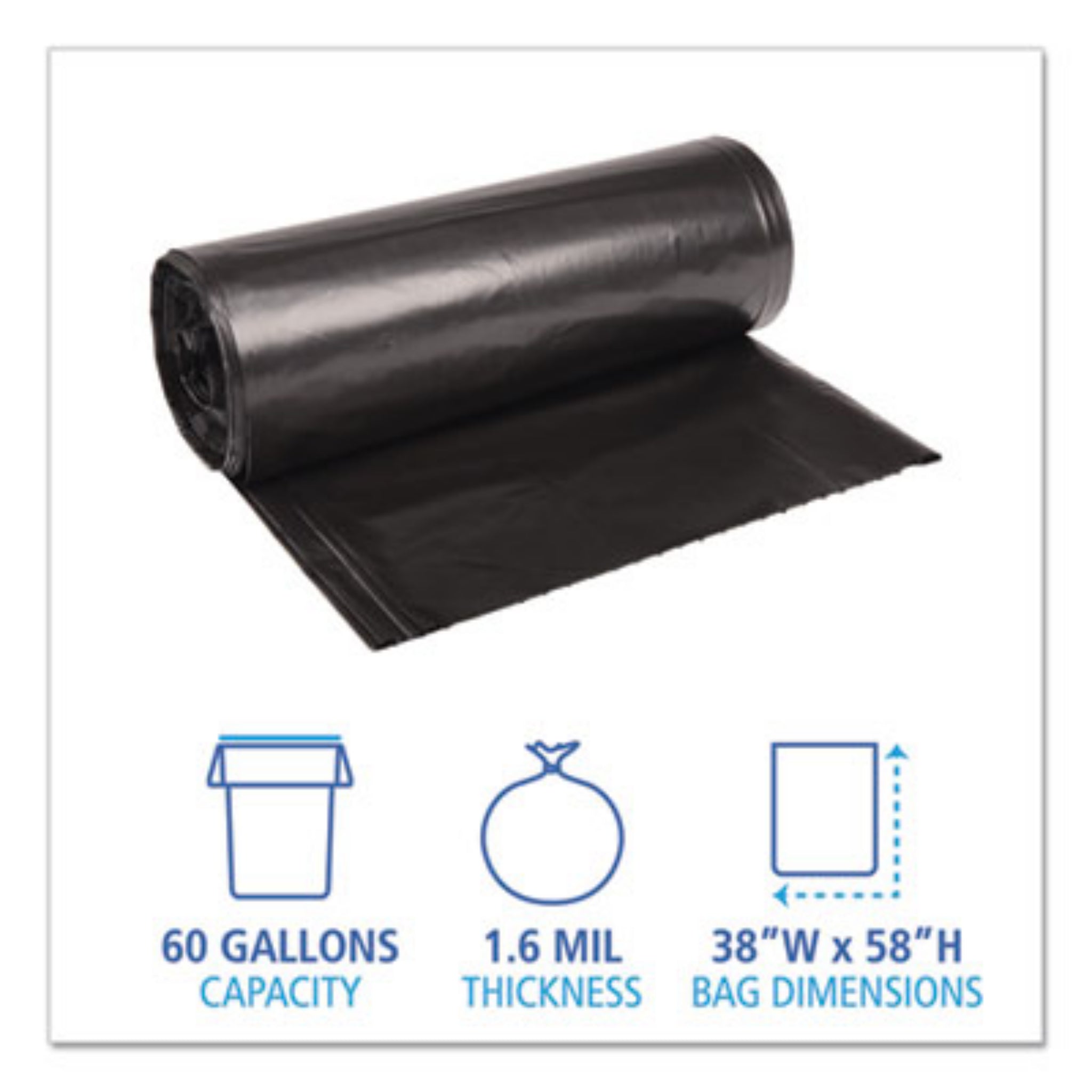 BOARDWALK BWK523 Recycled Low-Density Polyethylene Can Liners, Description