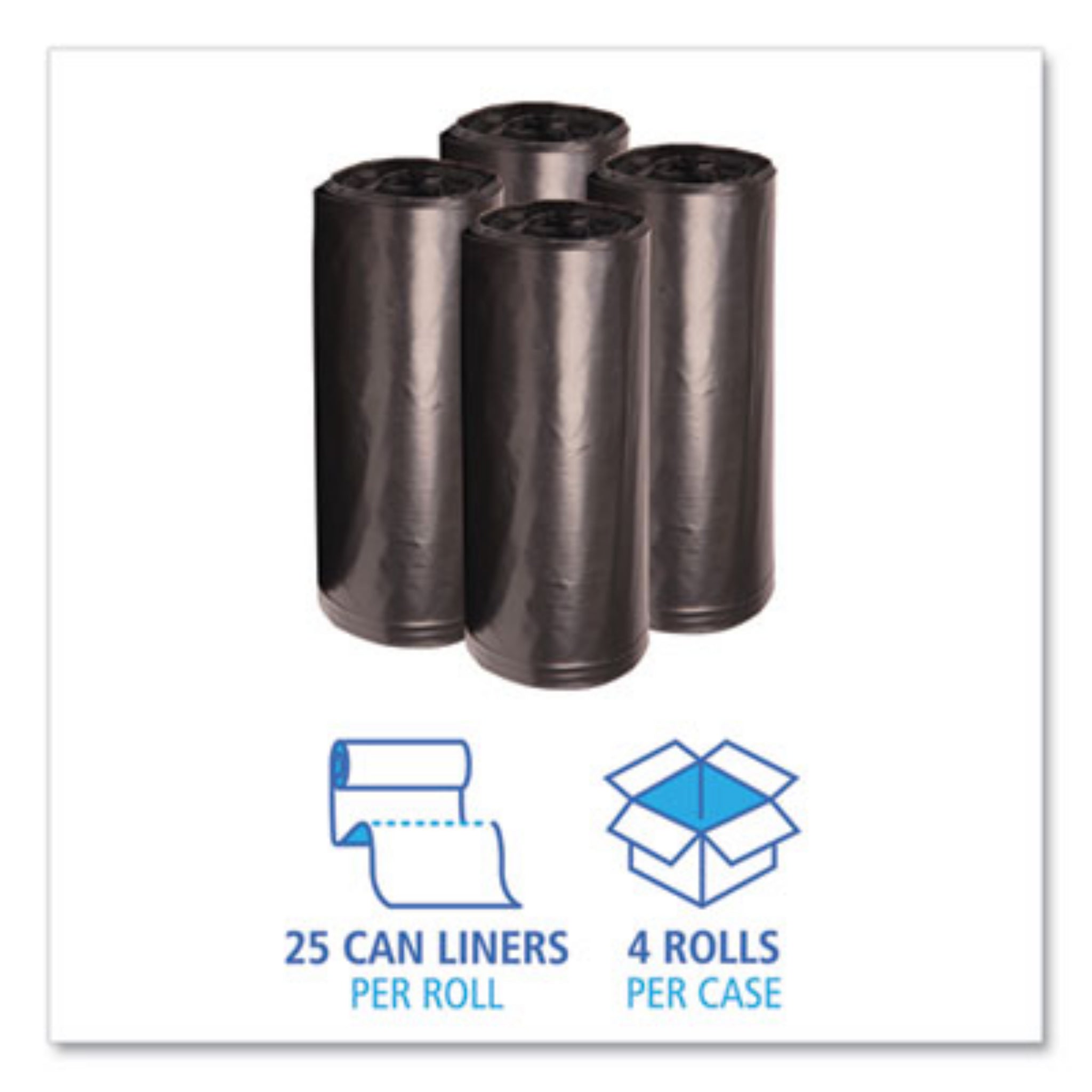BOARDWALK BWK523 Recycled Low-Density Polyethylene Can Liners, Packaging