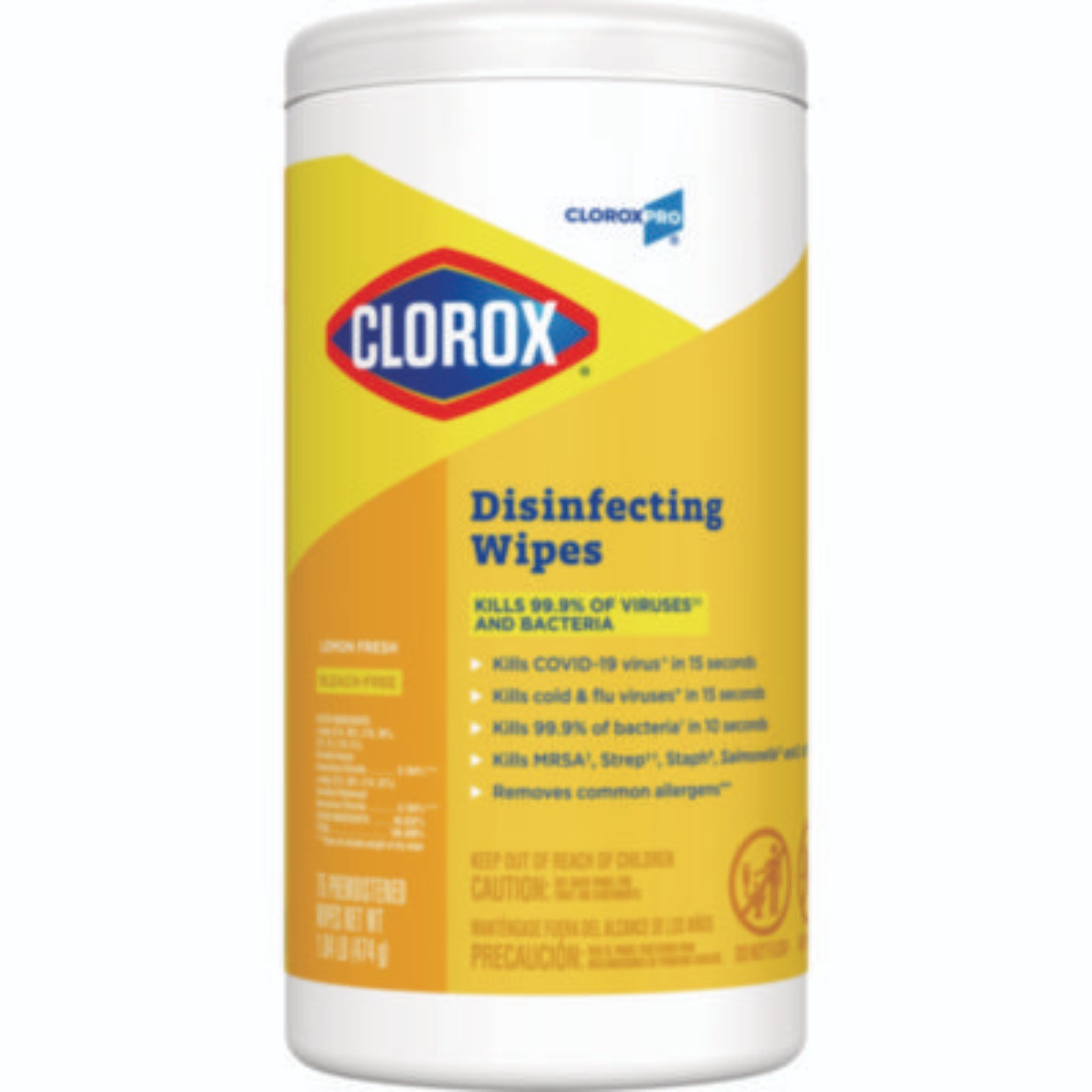 CLOROX SALES CO. CLO15948CT Disinfecting Wipes, Front View