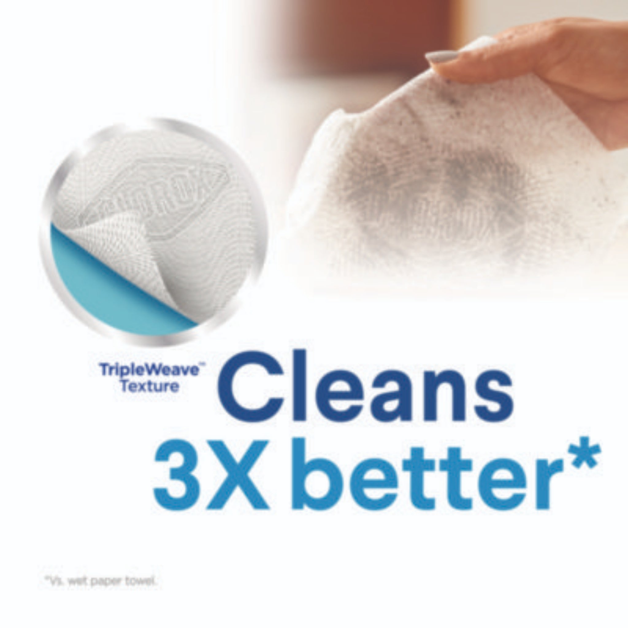 CLOROX SALES CO. CLO30112 Disinfecting Wipes, TripleWeave Texture