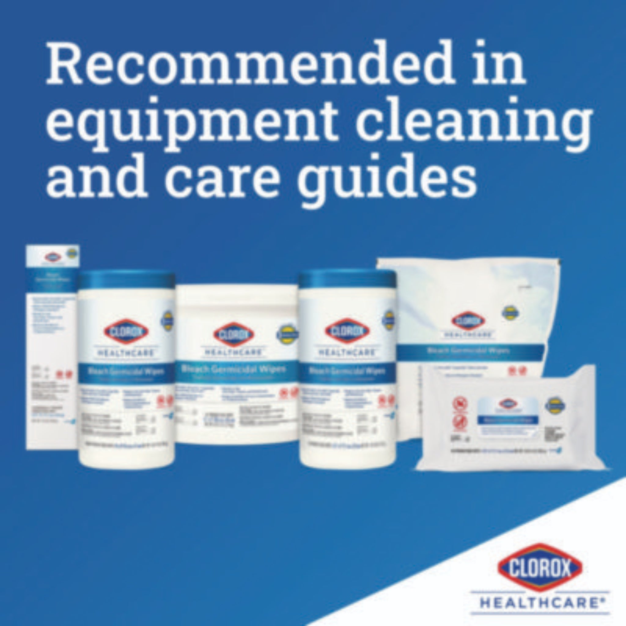 CLOROX SALES CO. CLO30577CT Bleach Germicidal Wipes, for equipment cleaning