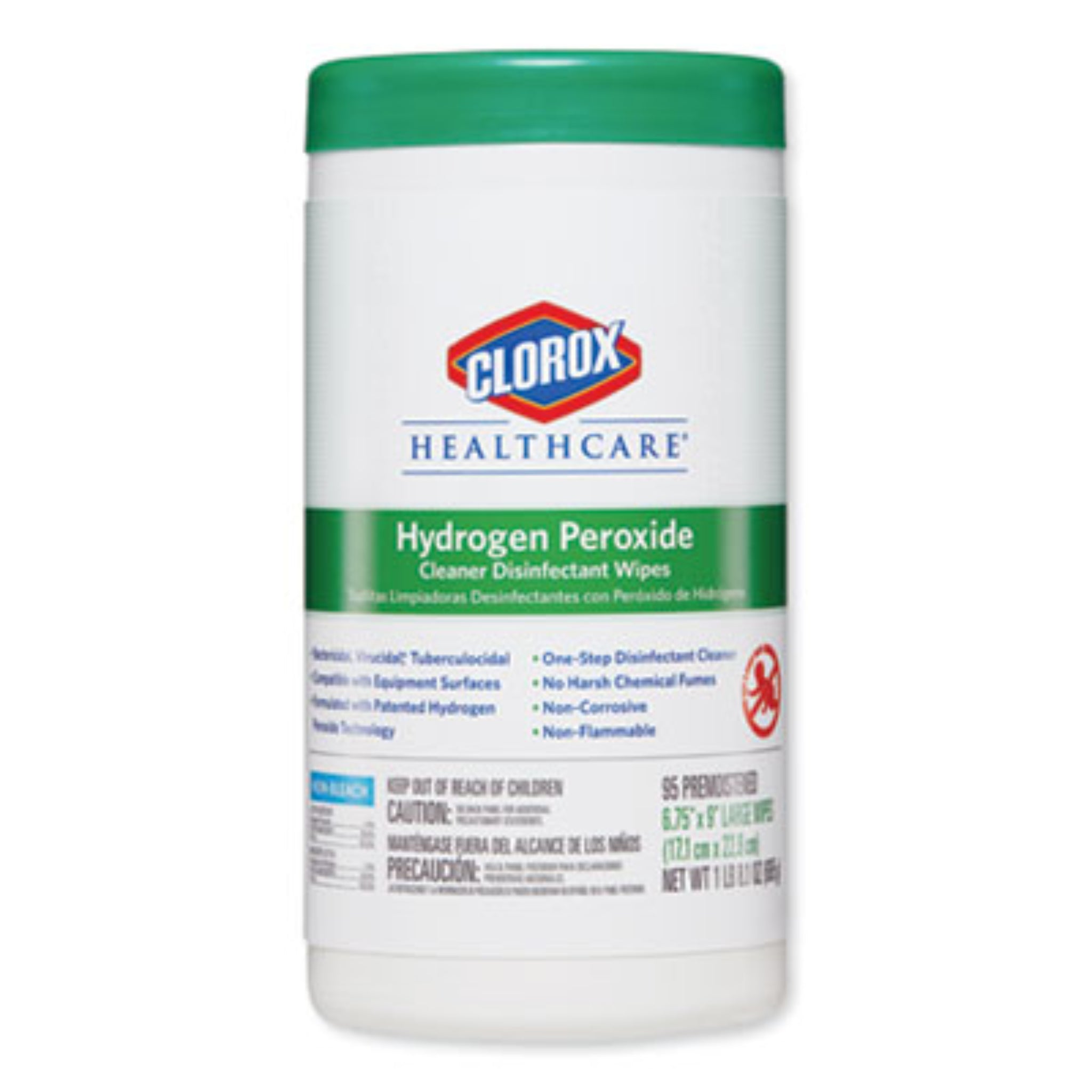 CLOROX SALES CO. CLO30824 Hydrogen Peroxide Cleaner Disinfectant Wipes, Front View