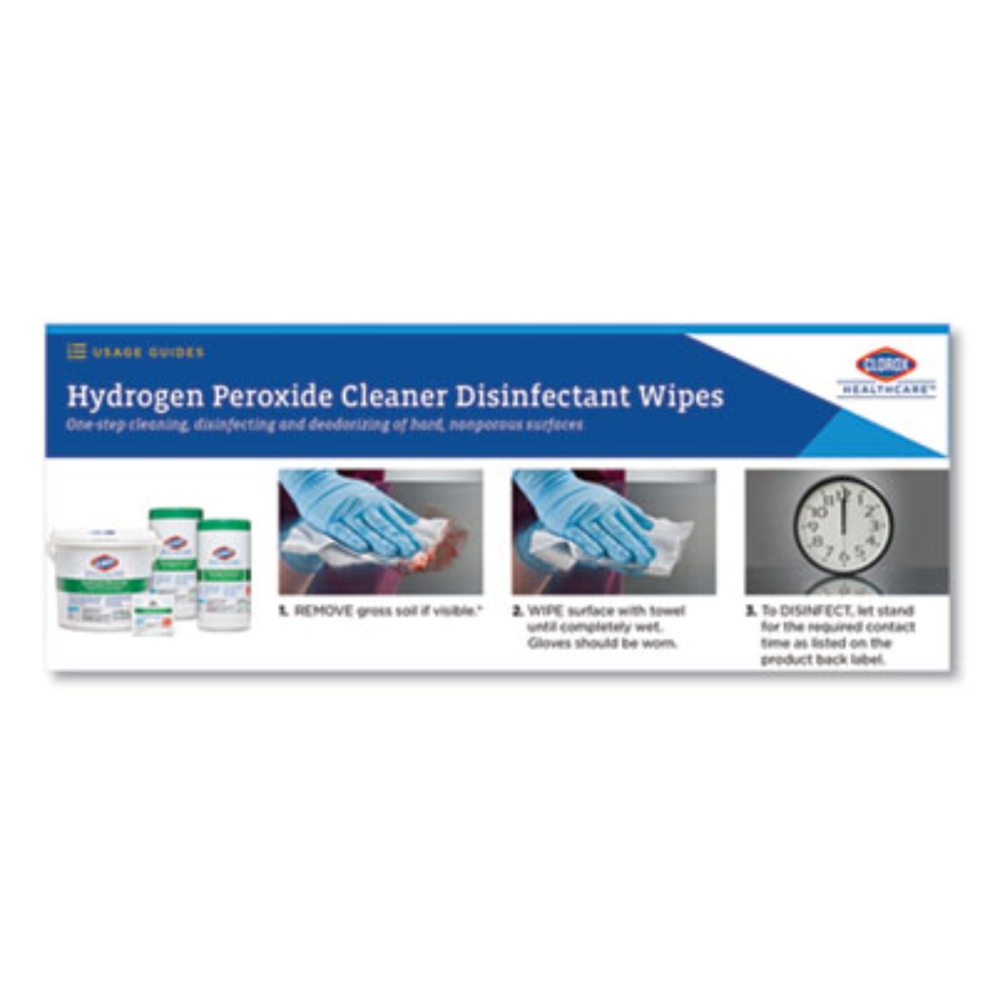 CLOROX SALES CO. CLO30825 Hydrogen Peroxide Cleaner Disinfectant Wipes, Application