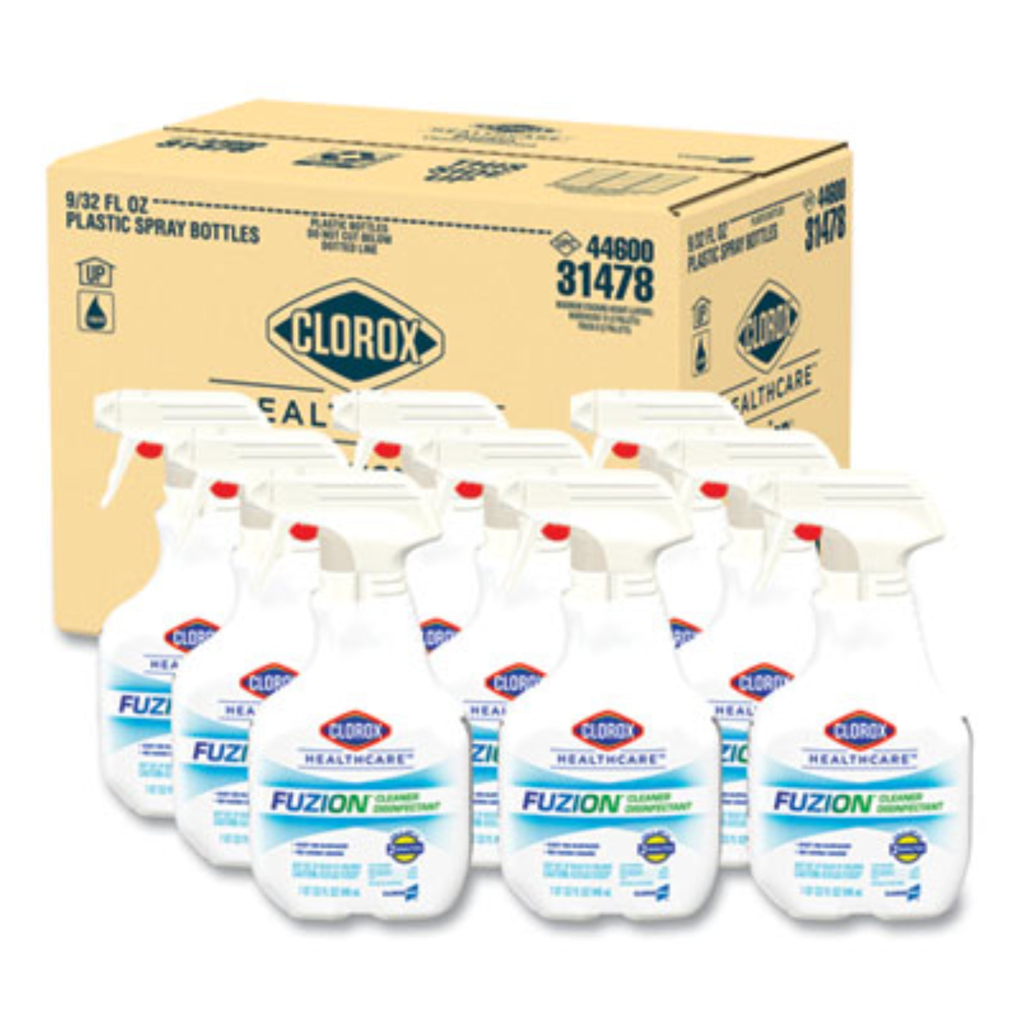 CLOROX SALES CO. CLO31478 Fuzion Cleaner Disinfectant, Unscented, 32 Oz Spray Bottle, Carton of 9