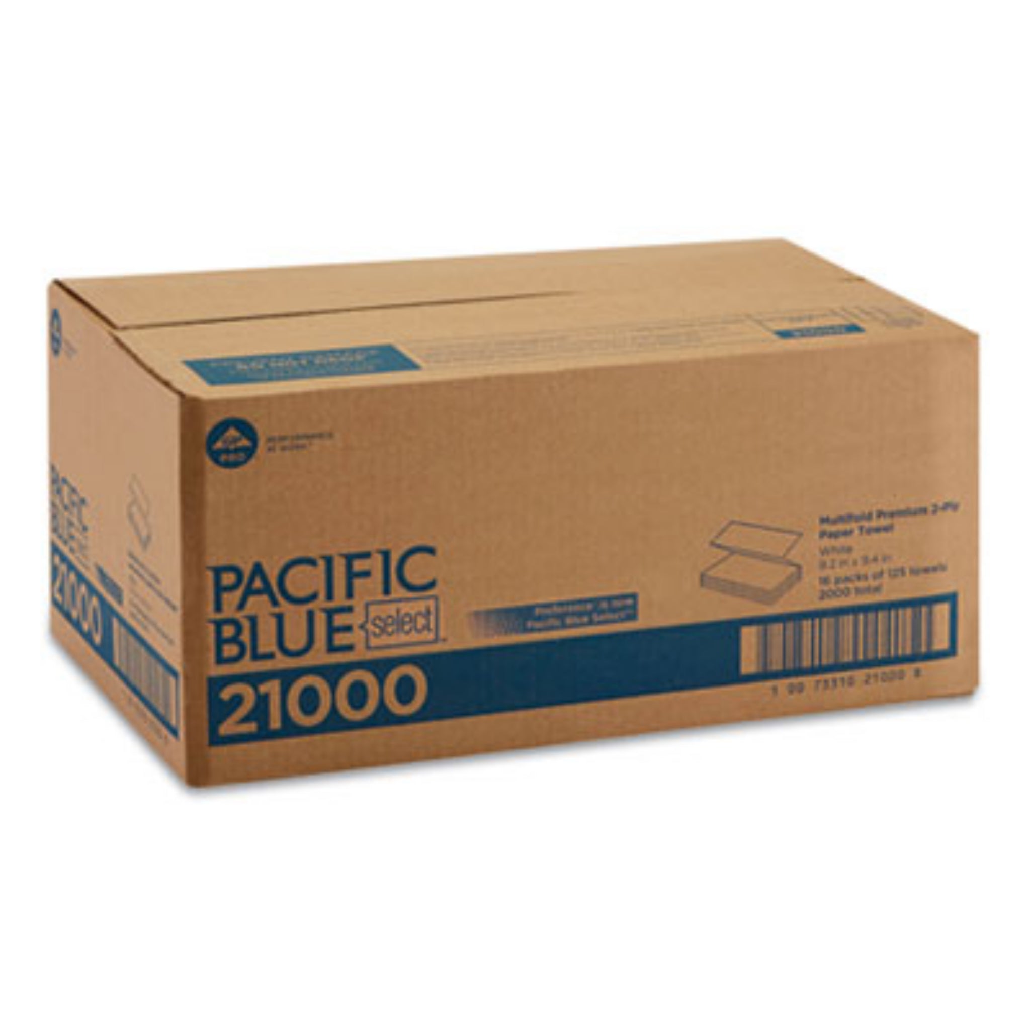GEORGIA PACIFIC GPC21000 Blue Select Multi-Fold 2 Ply Paper Towel, 1 Case