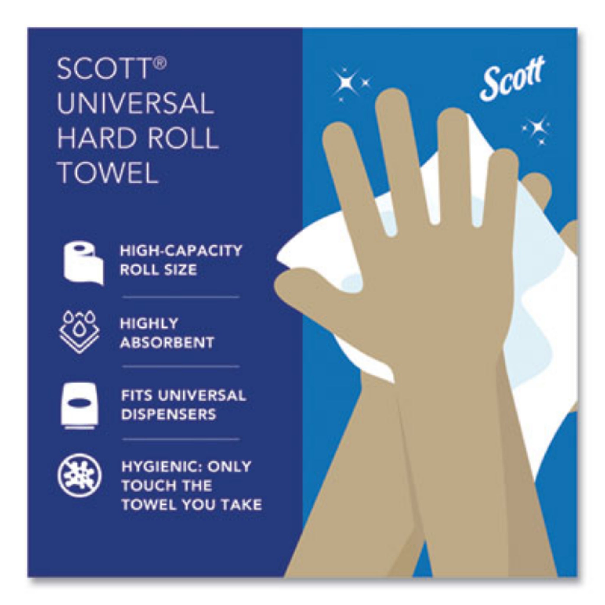 KIMBERLY-CLARK KCC01000 Essential High Capacity Hard Roll Towels for Business, Universal